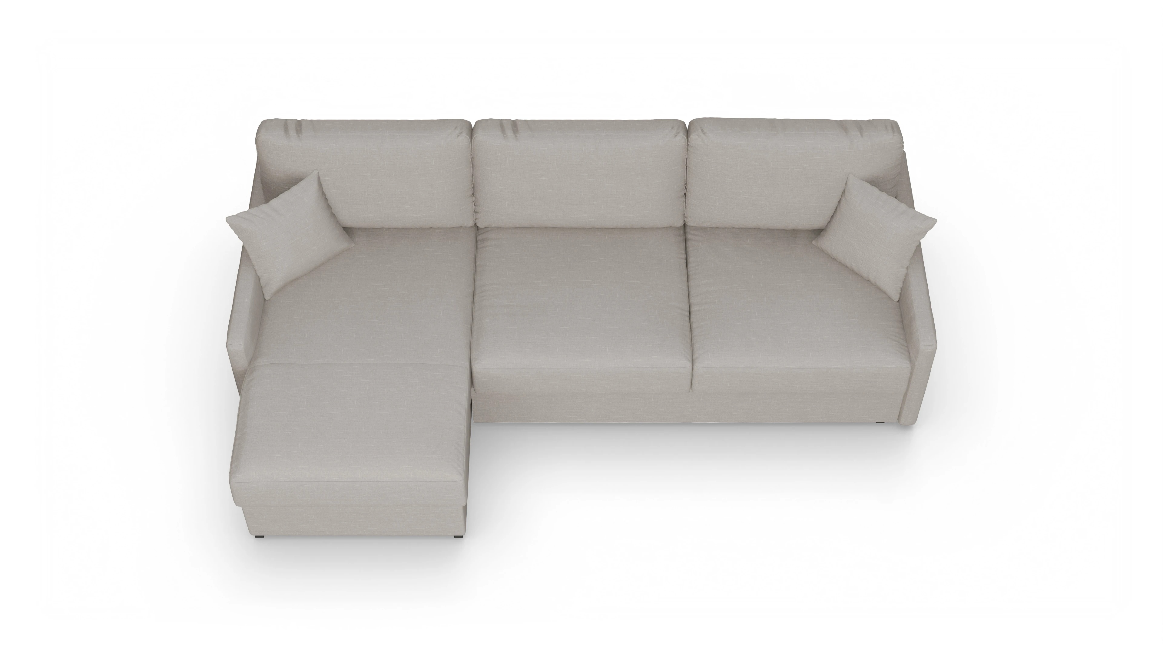 Ansicht des Produktes Karlstad Sofa mit Rec links in Stoff beige