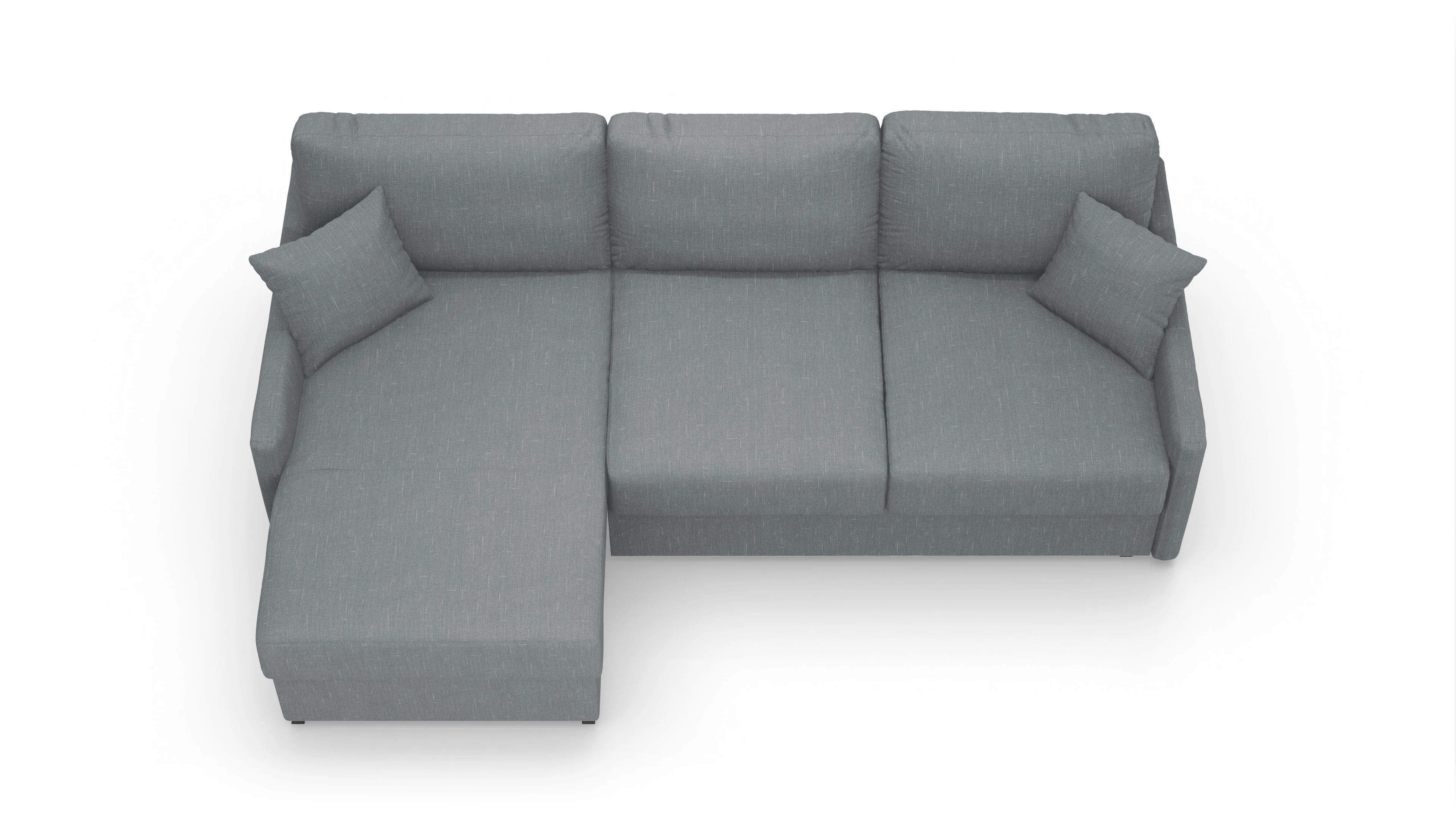 Ansicht des Produktes Karlstad Sofa mit Rec links in Stoff grau