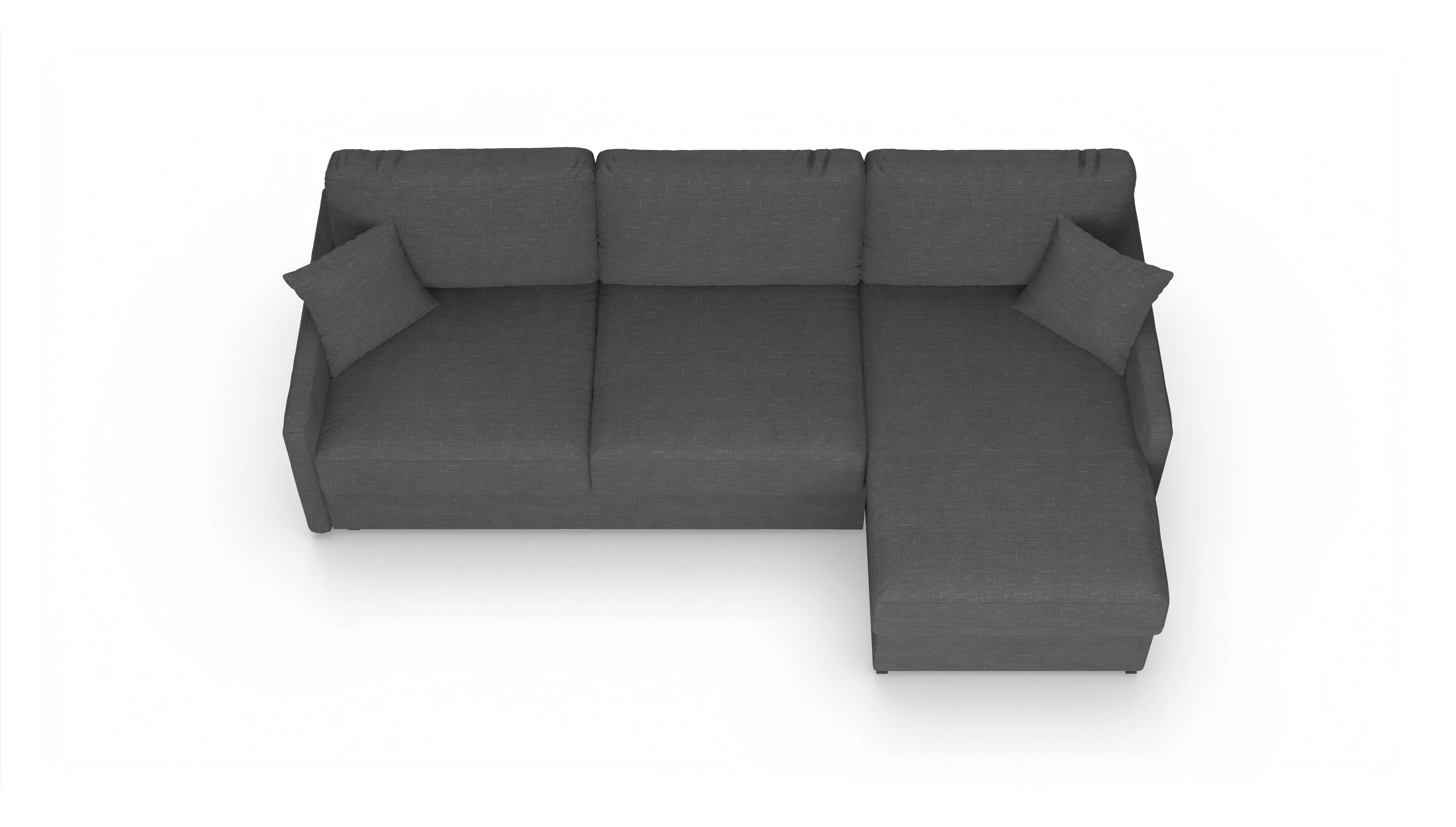 Ansicht des Produktes Karlstad Sofa mit Rec rechts in Stoff grau