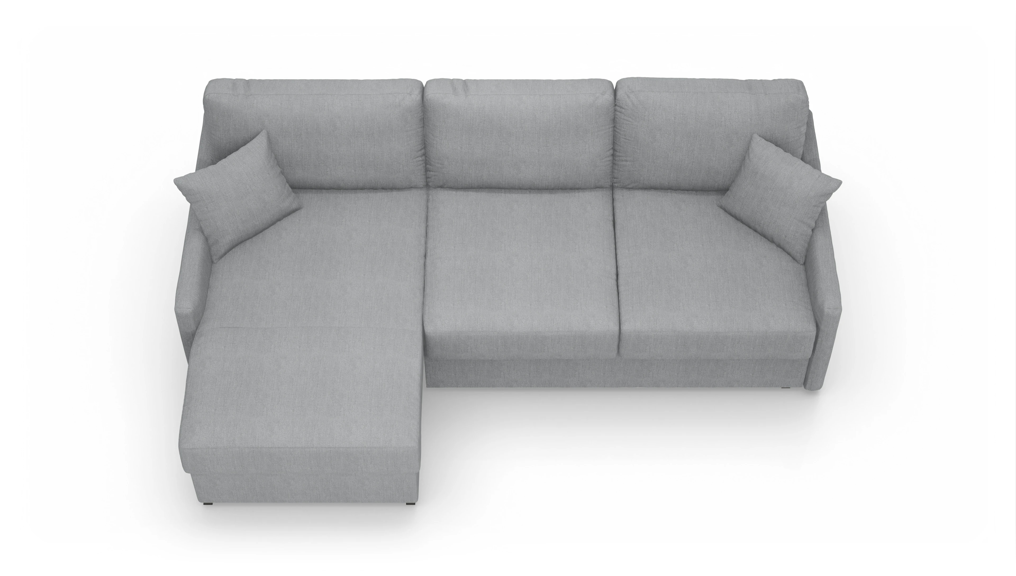 Ansicht des Produktes Karlstad Sofa mit Rec links in Stoff grau