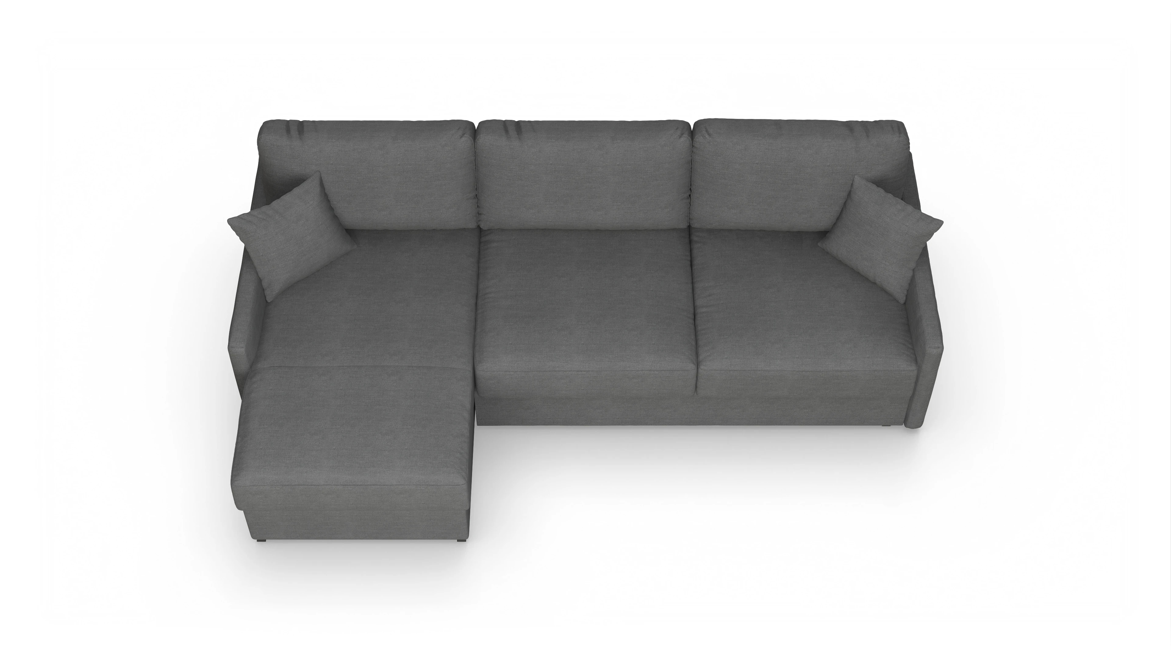 Ansicht des Produktes Karlstad Sofa mit Rec links in Stoff grau