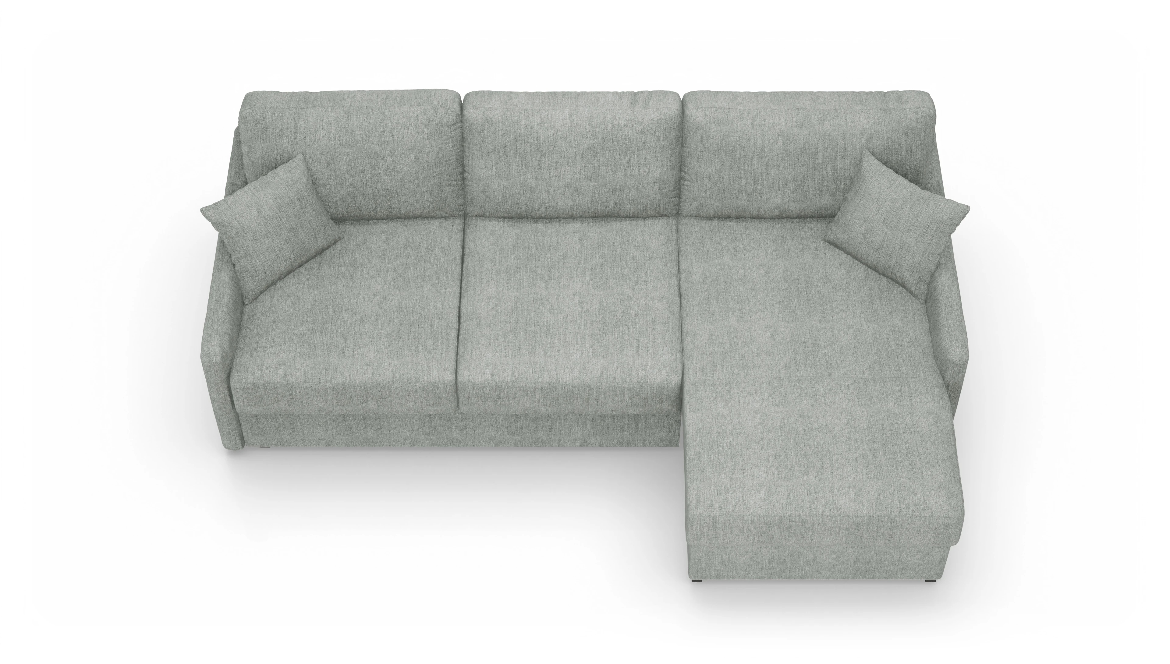 Ansicht des Produktes Karlstad Sofa mit Rec rechts in Stoff grau