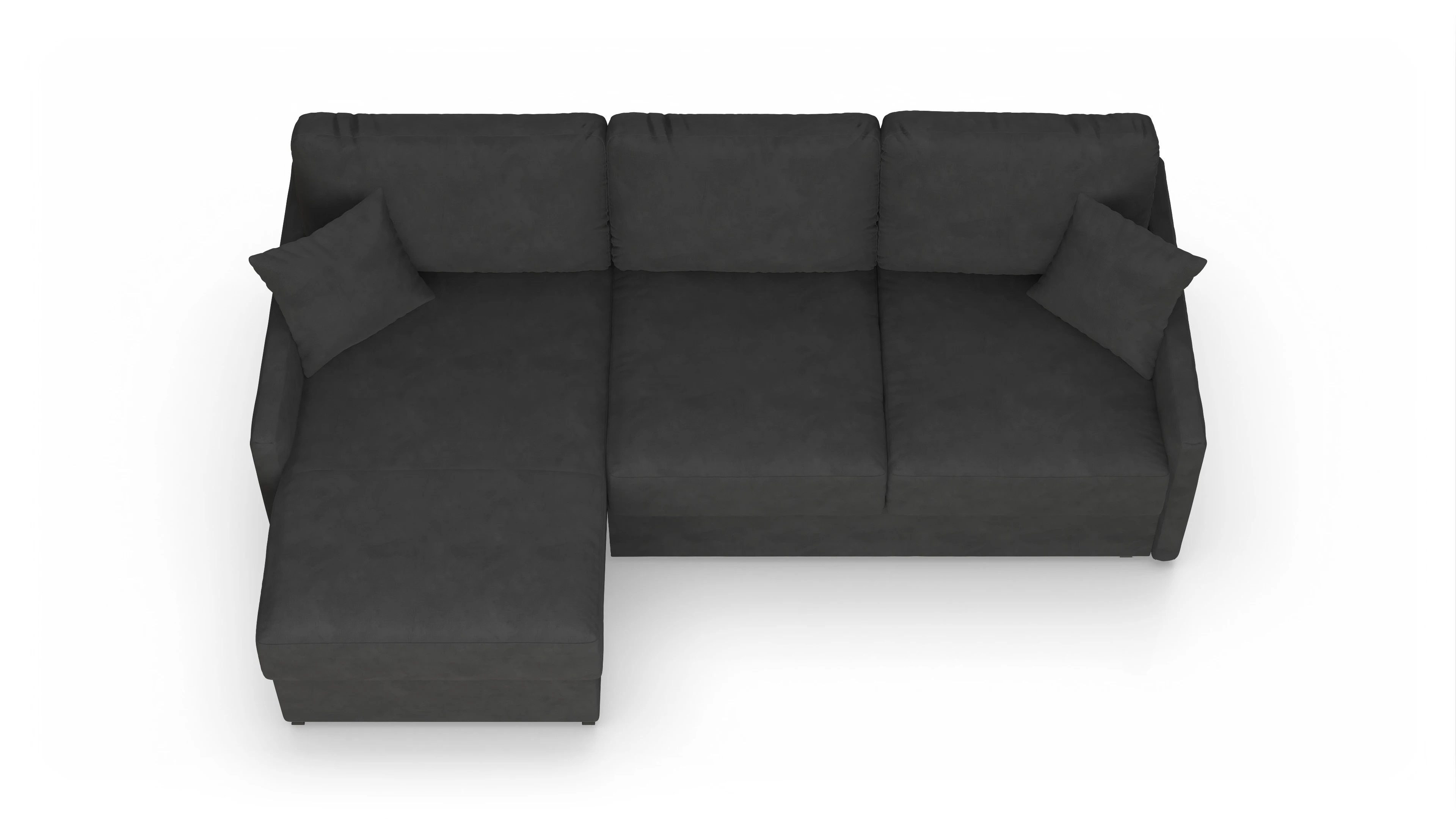 Ansicht des Produktes Karlstad Sofa mit Rec links in Stoff grau