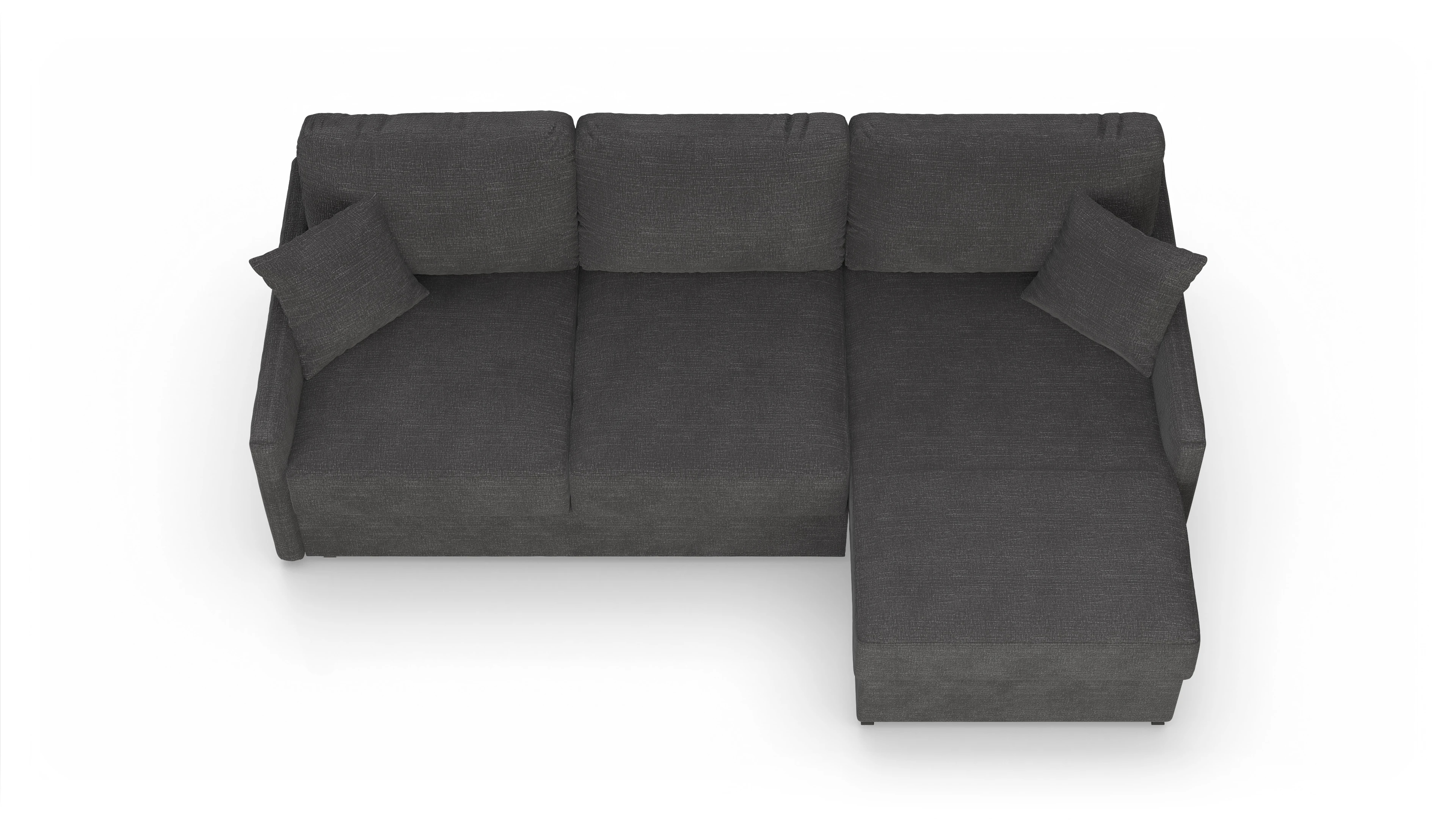 Ansicht des Produktes Karlstad Sofa mit Rec rechts in Stoff grau