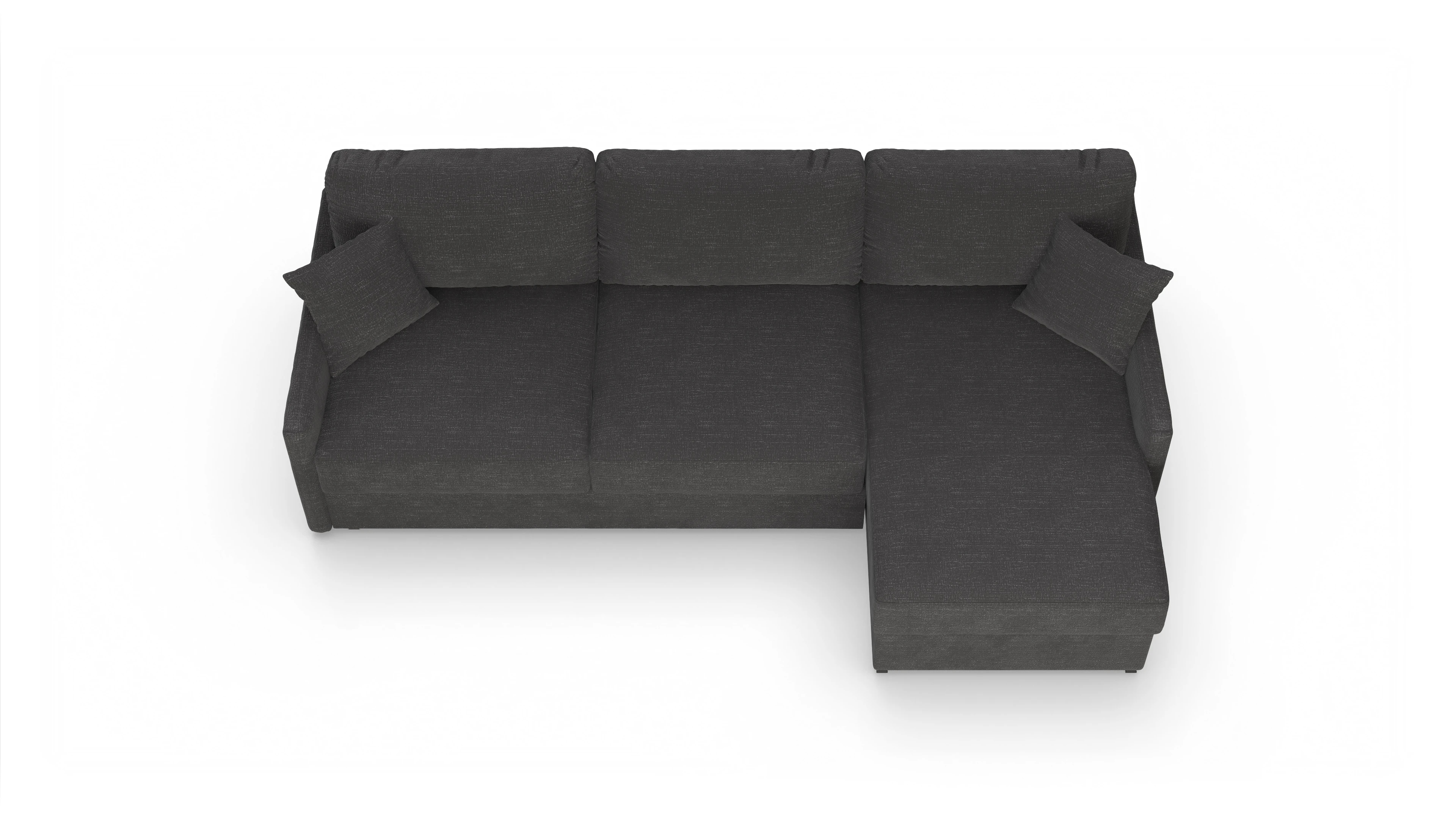 Ansicht des Produktes Karlstad Sofa mit Rec rechts in Stoff grau