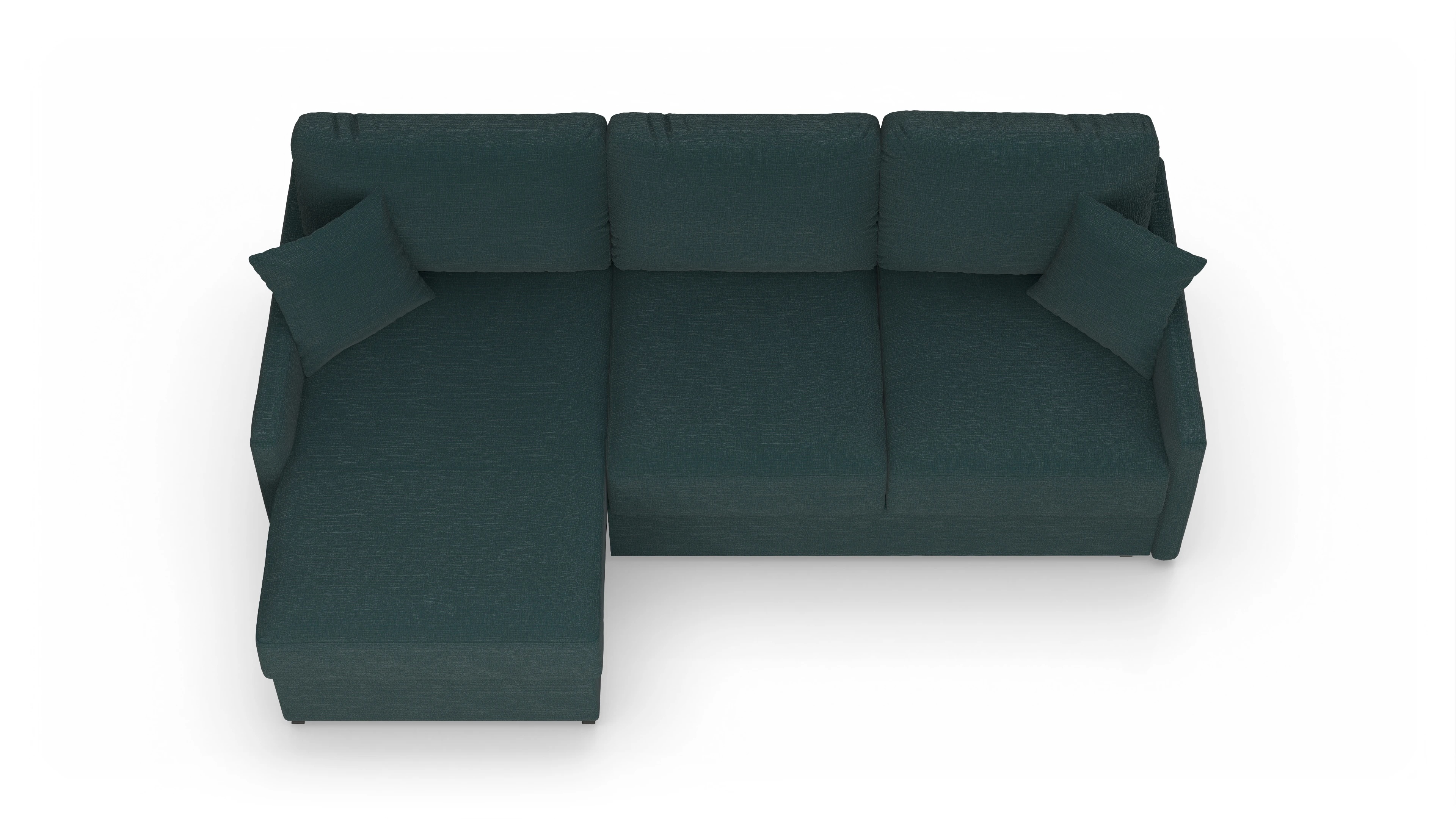 Ansicht des Produktes Karlstad Sofa mit Rec links in Stoff blau