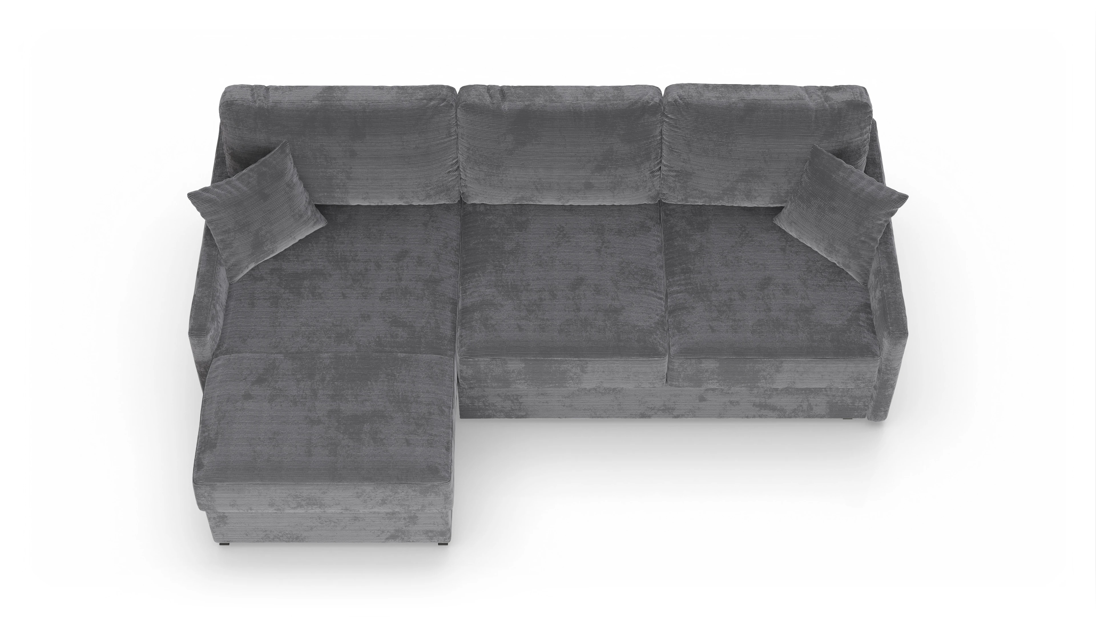 Ansicht des Produktes Karlstad Sofa mit Rec links in Cord grau