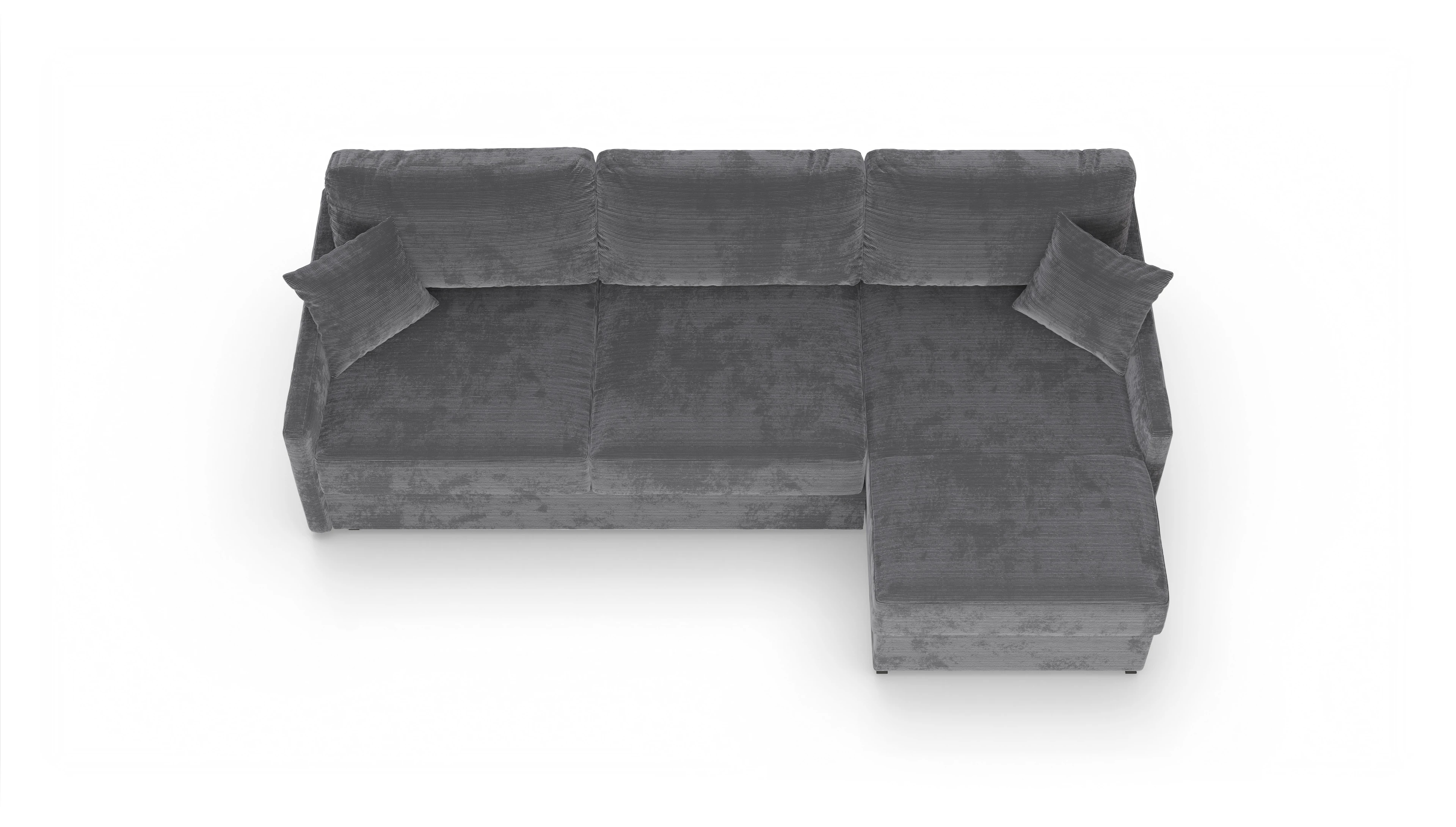 Ansicht des Produktes Karlstad Sofa mit Rec rechts in Cord grau