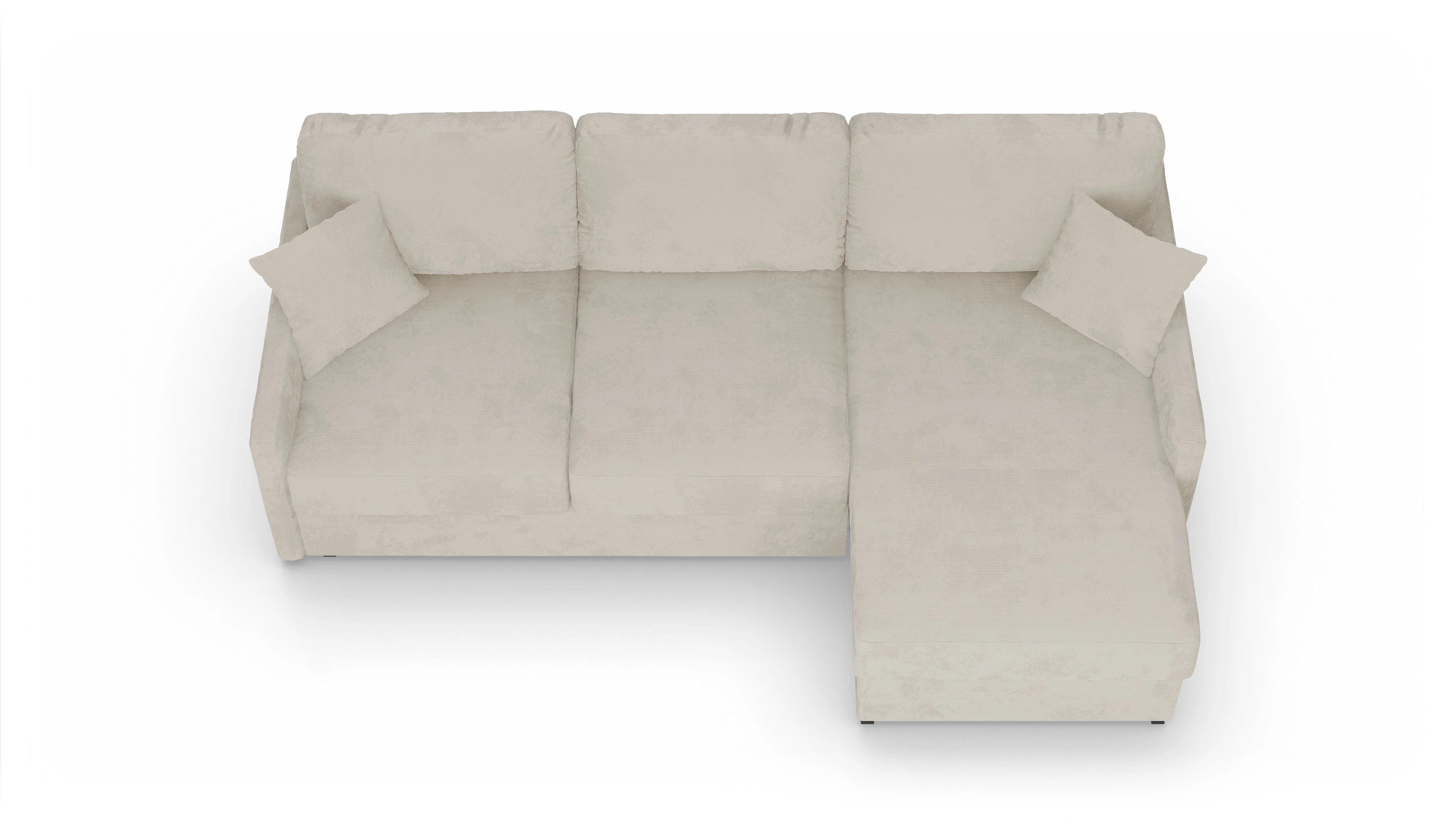 Ansicht des Produktes Karlstad Sofa mit Rec rechts in Cord weiß