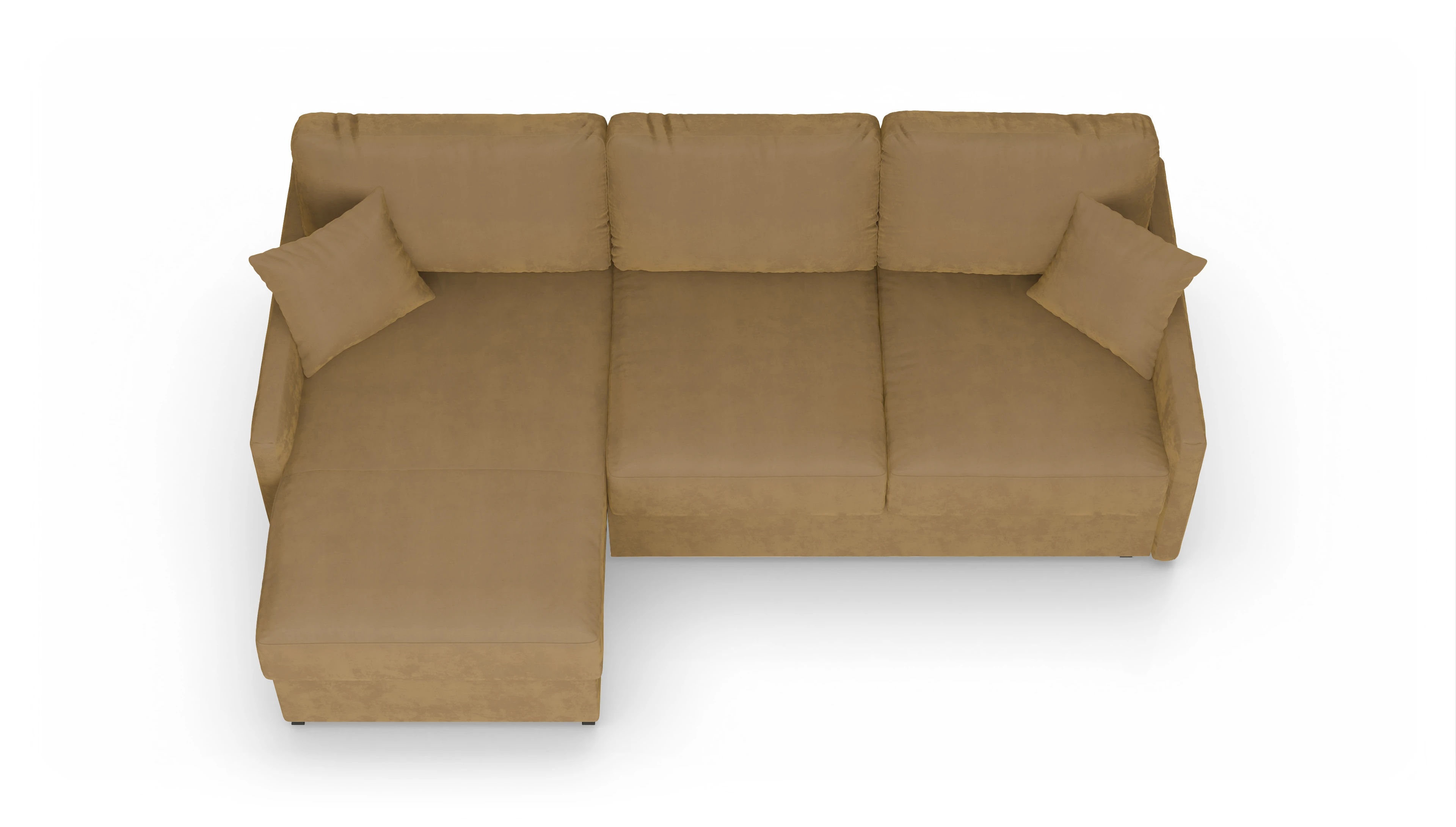 Ansicht des Produktes Karlstad Sofa mit Rec links in Samt rot