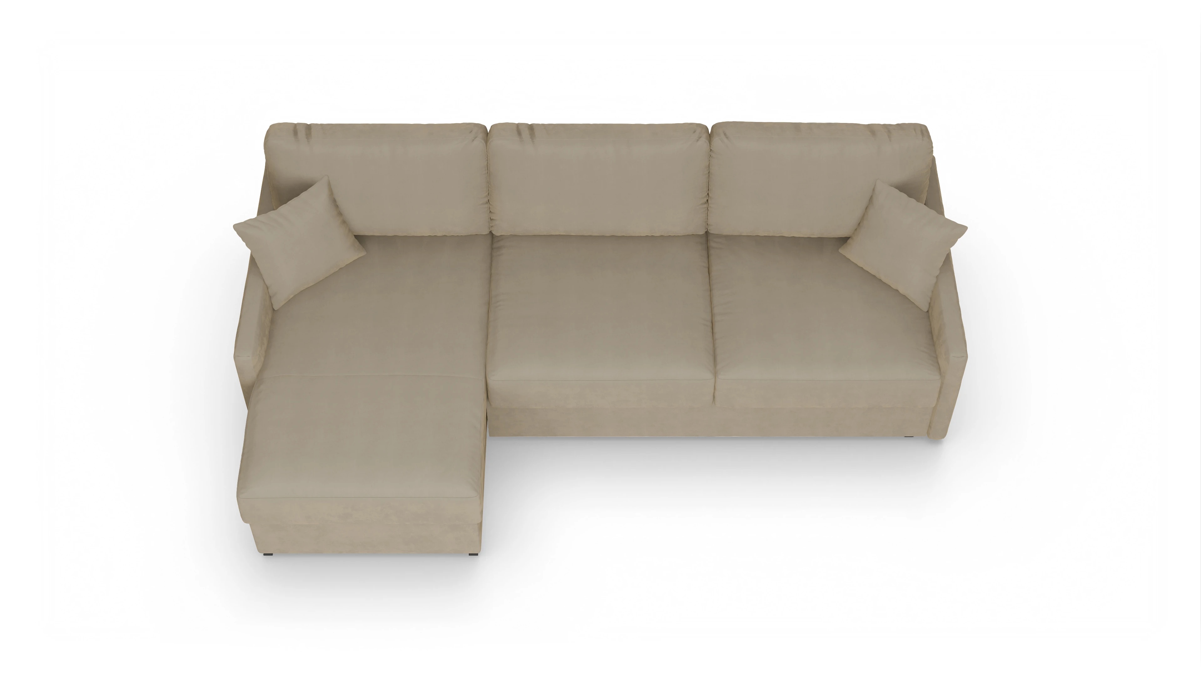 Ansicht des Produktes Karlstad Sofa mit Rec links in Samt beige