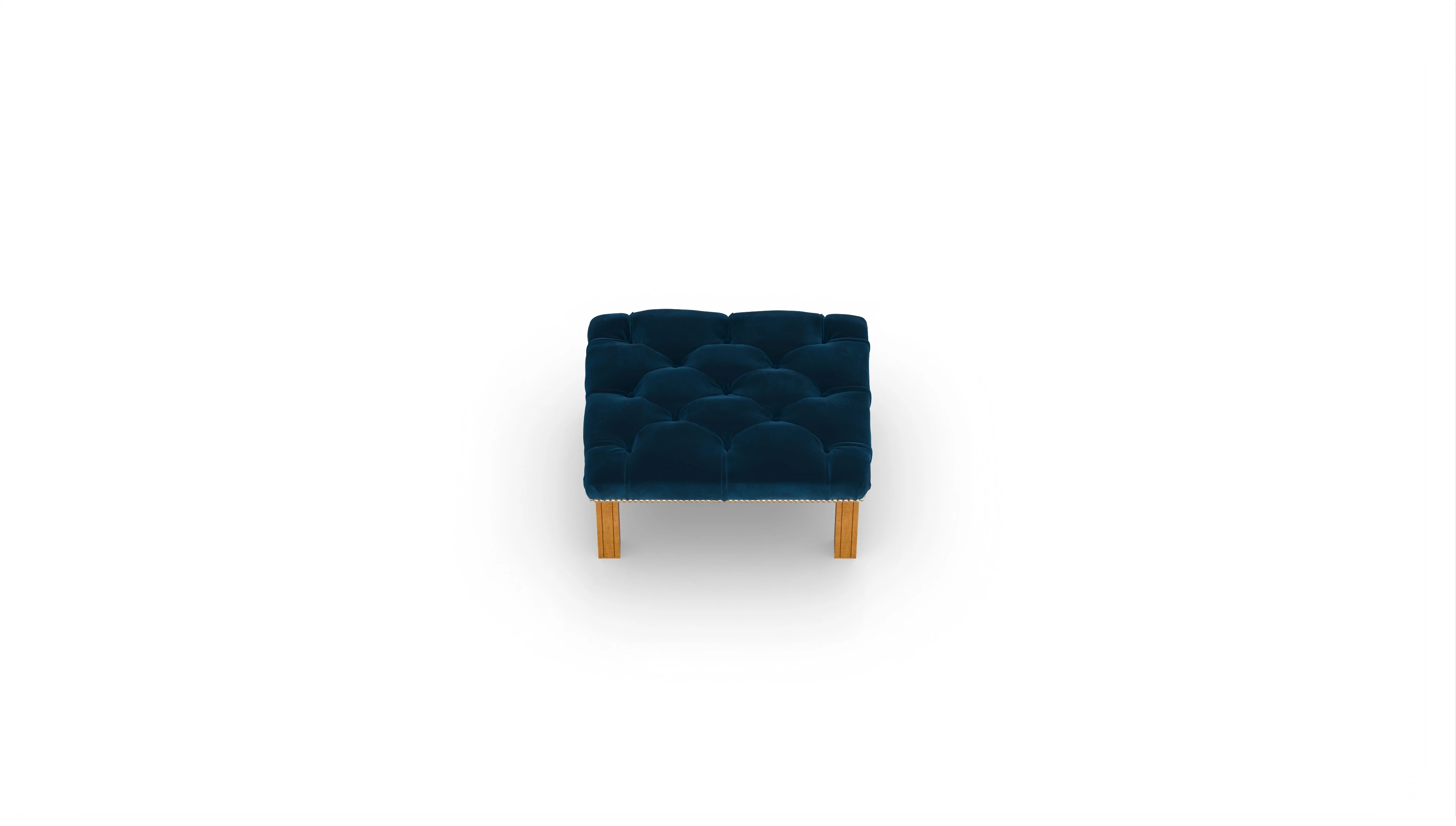 Samthocker Dorian Ansicht des Produktes Dorian Hocker in Samt blau