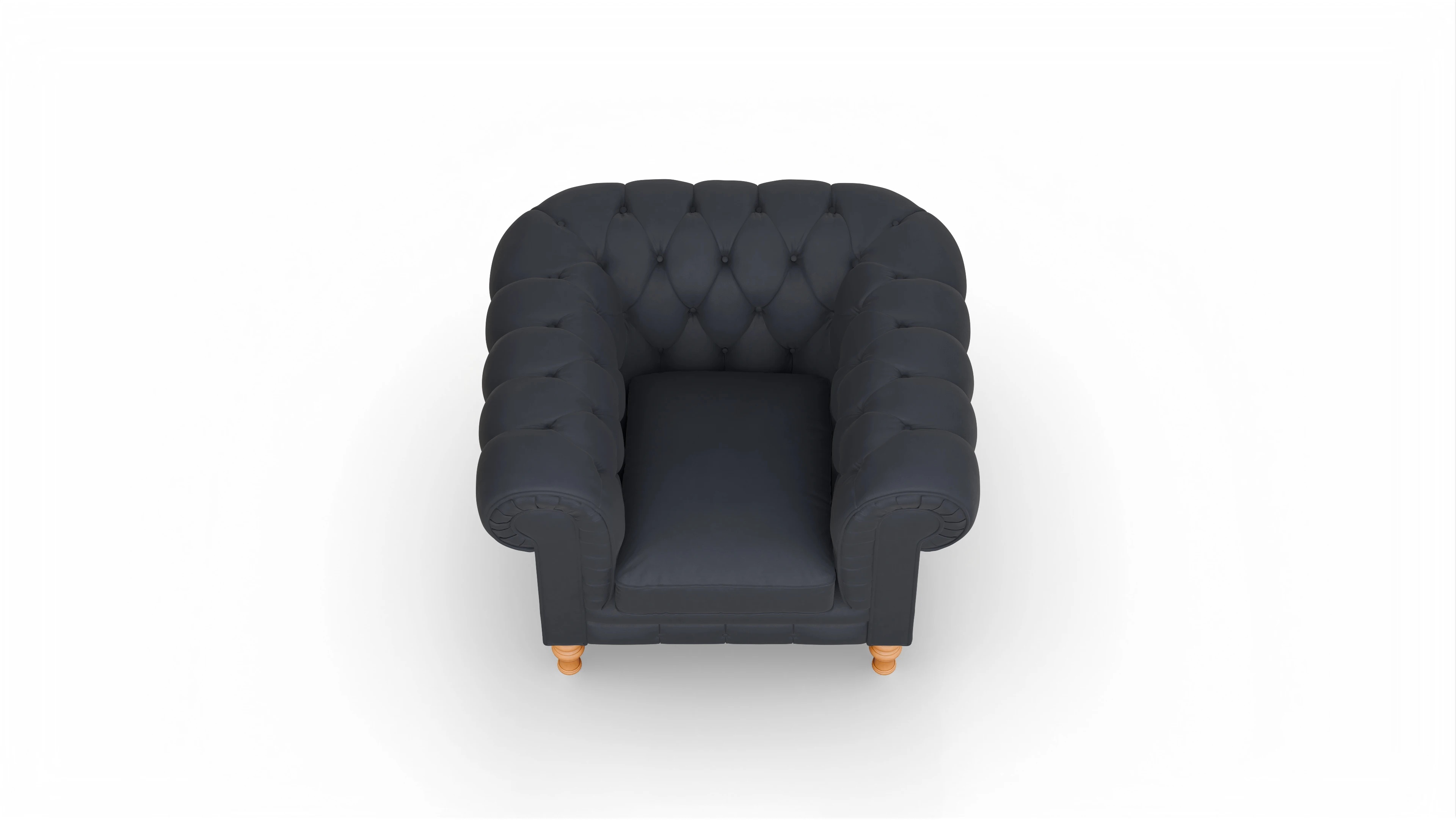 Chesterfield Sessel Countess Ansicht des Produktes Countess Sessel in Leder blau
