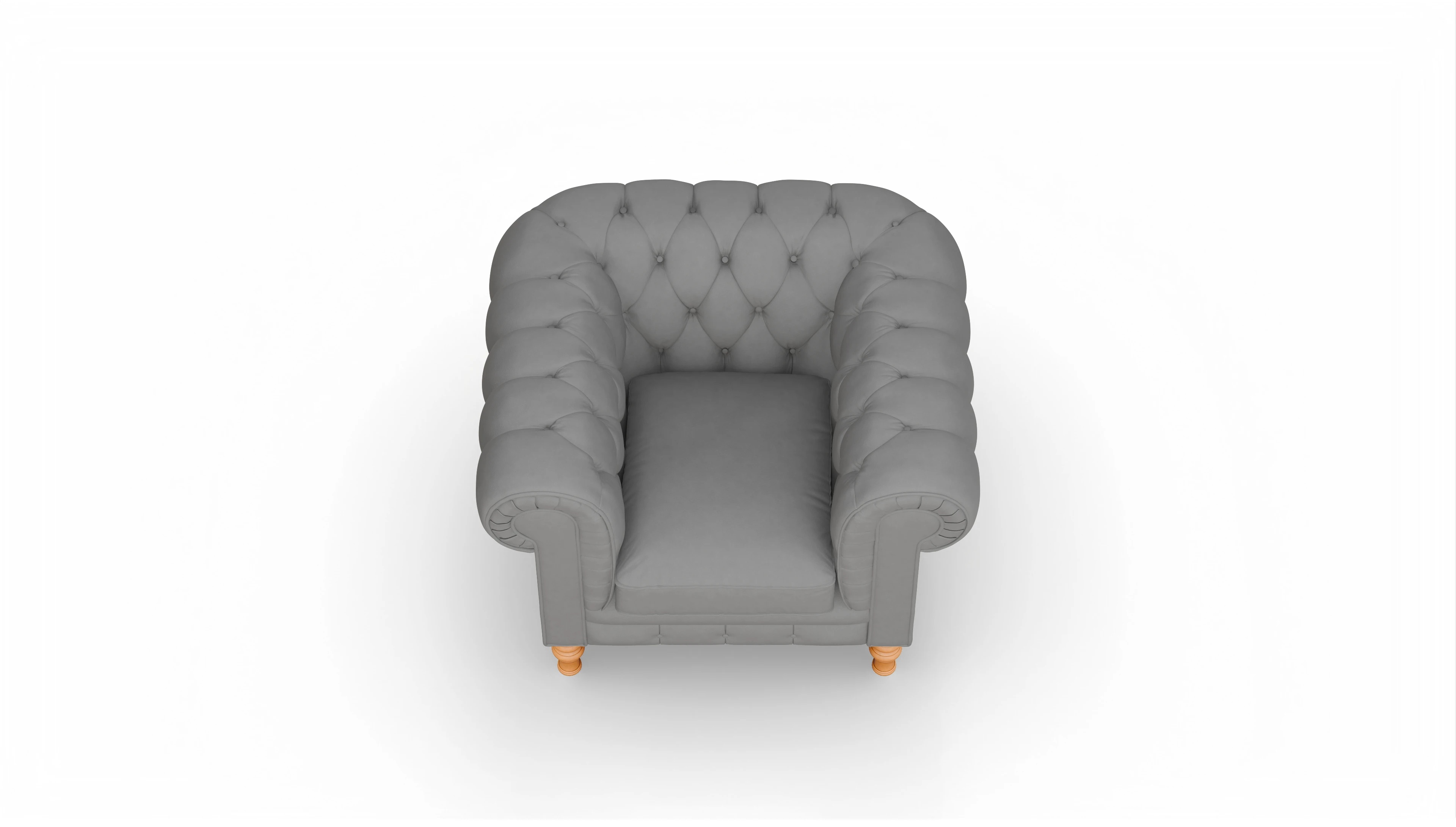 Ansicht des Produktes Countess Sessel in Leder grau