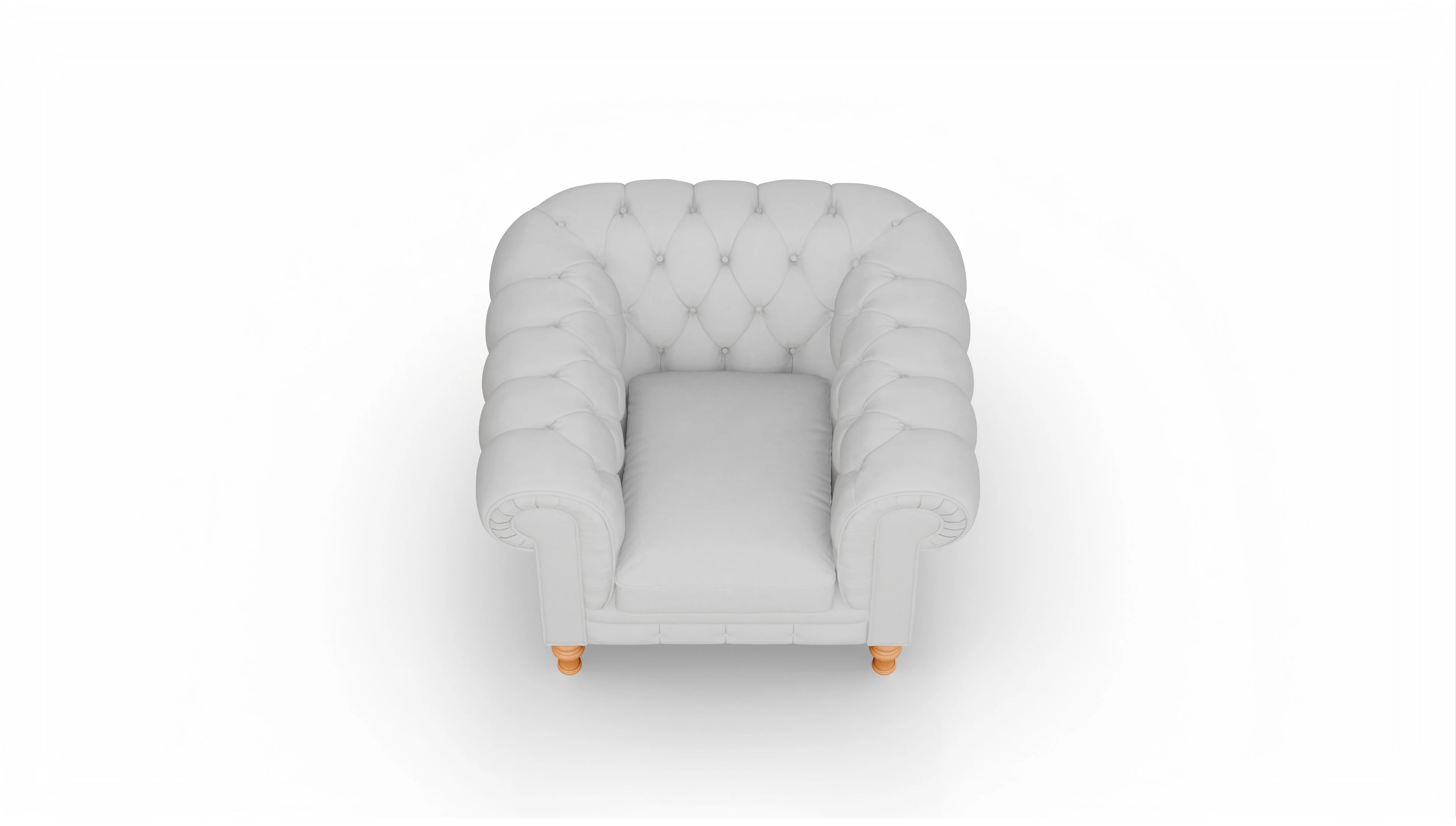 Ansicht des Produktes Countess Sessel in Leder weiß