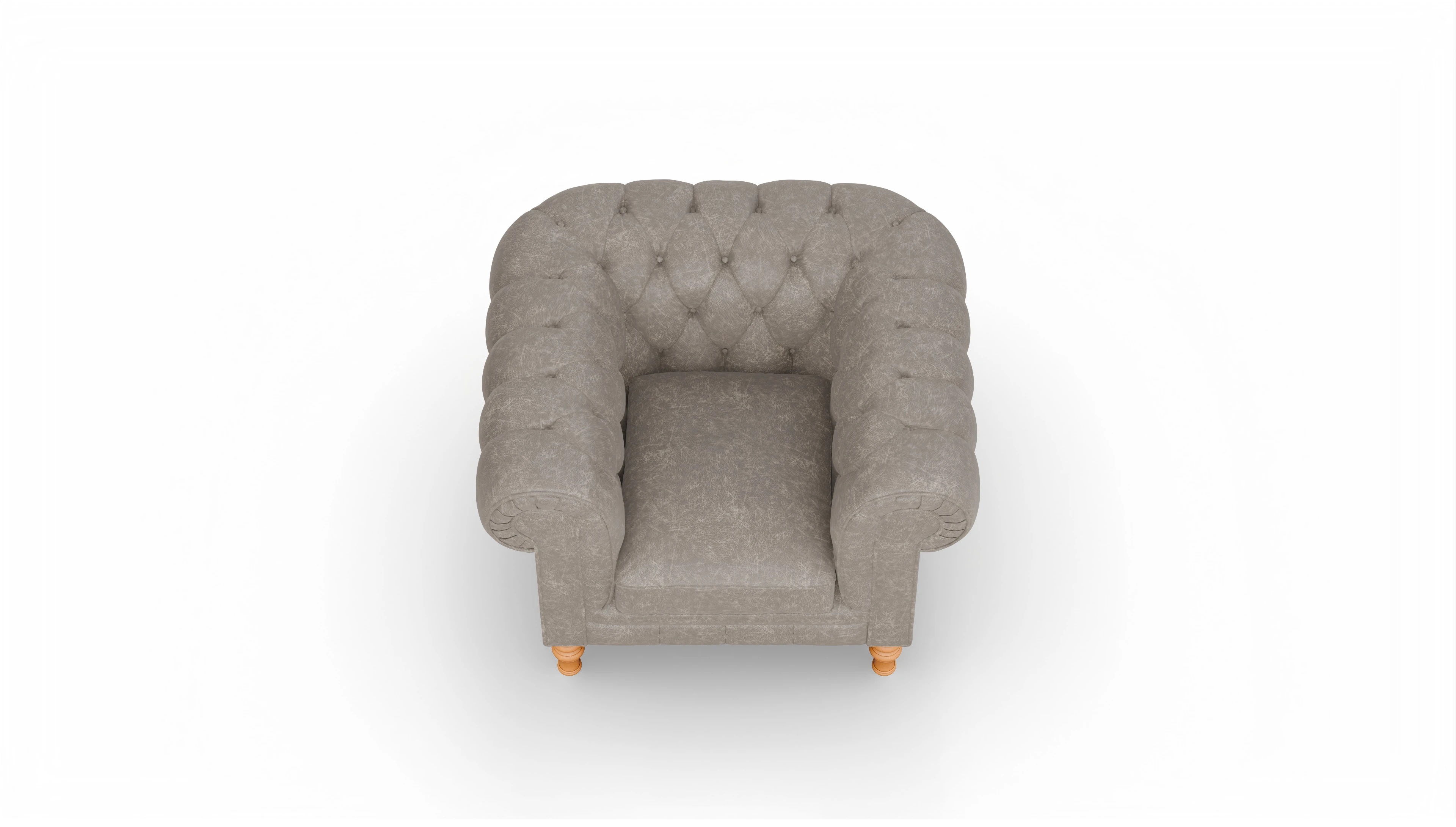 Ansicht des Produktes Countess Sessel in Leder grau