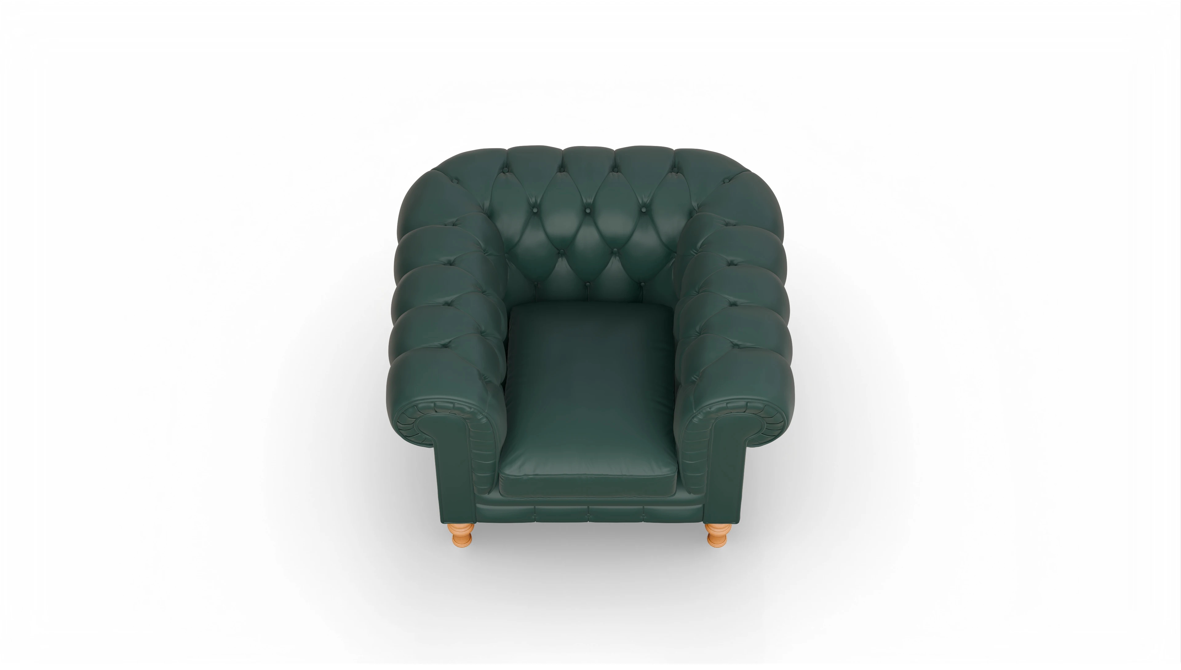 Chesterfield Sessel Countess Ansicht des Produktes Countess Sessel in Leder grün
