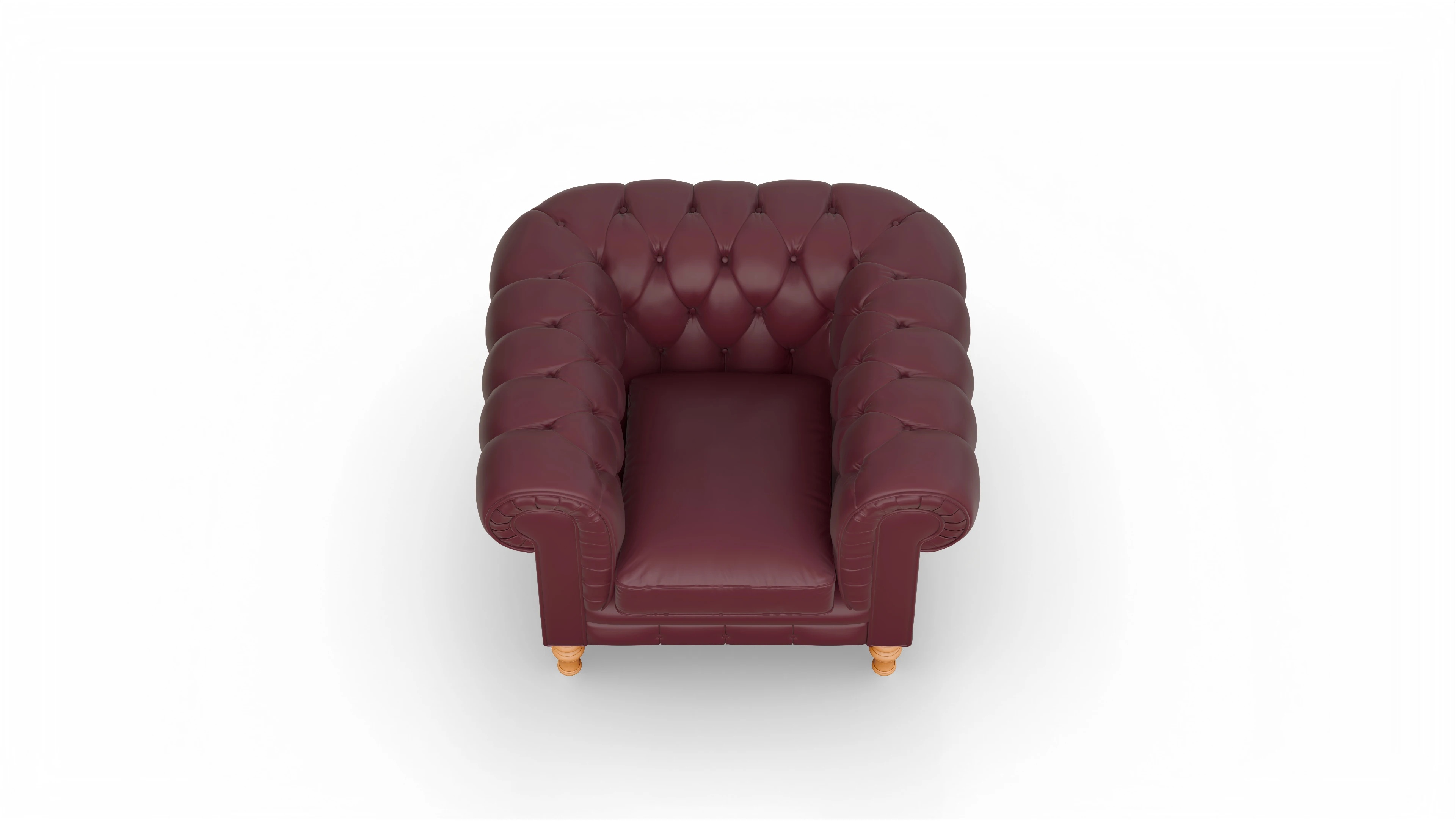 Chesterfield Sessel Countess Ansicht des Produktes Countess Sessel in Leder rot