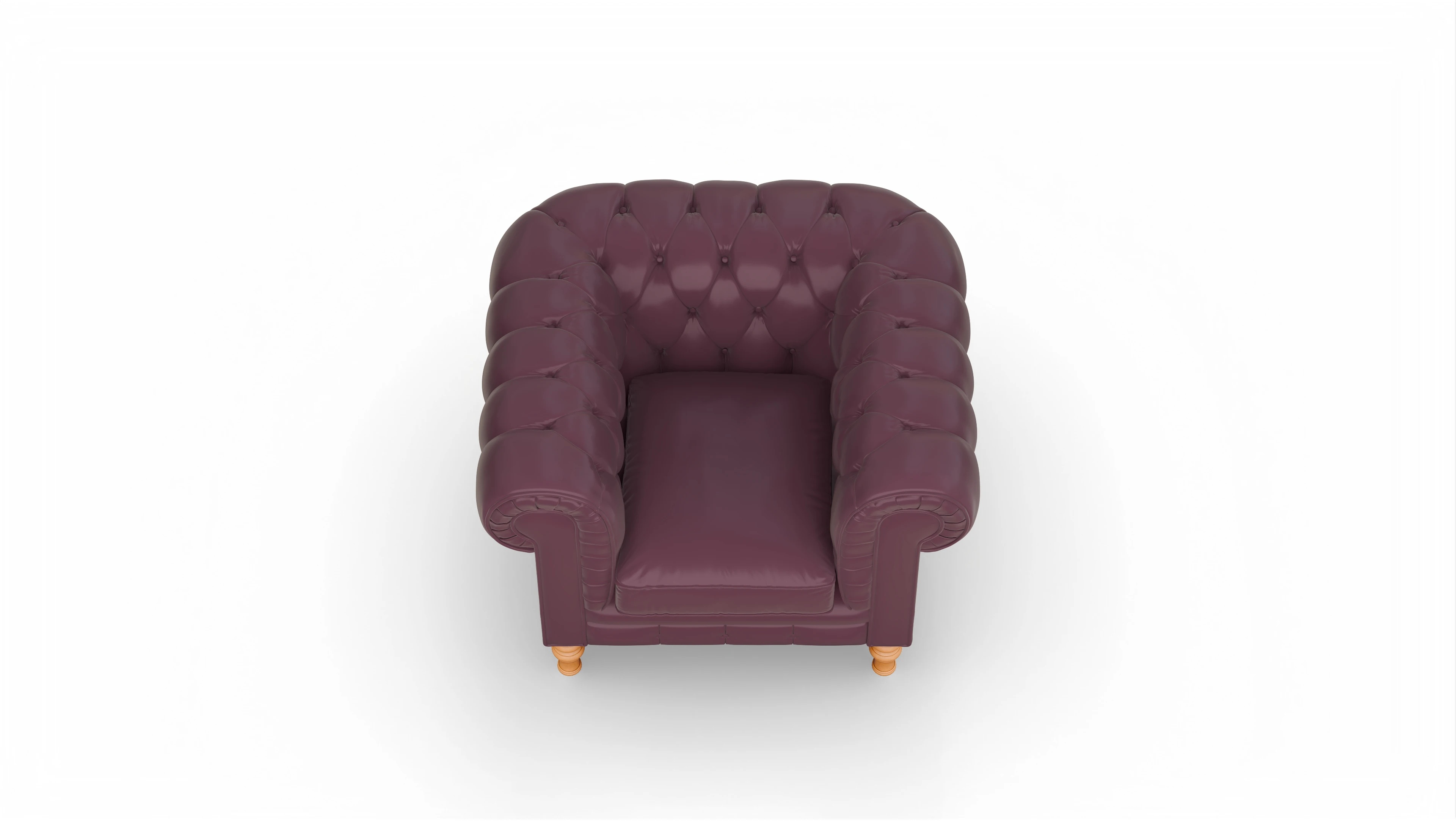 Chesterfield Sessel Countess Ansicht des Produktes Countess Sessel in Leder rot