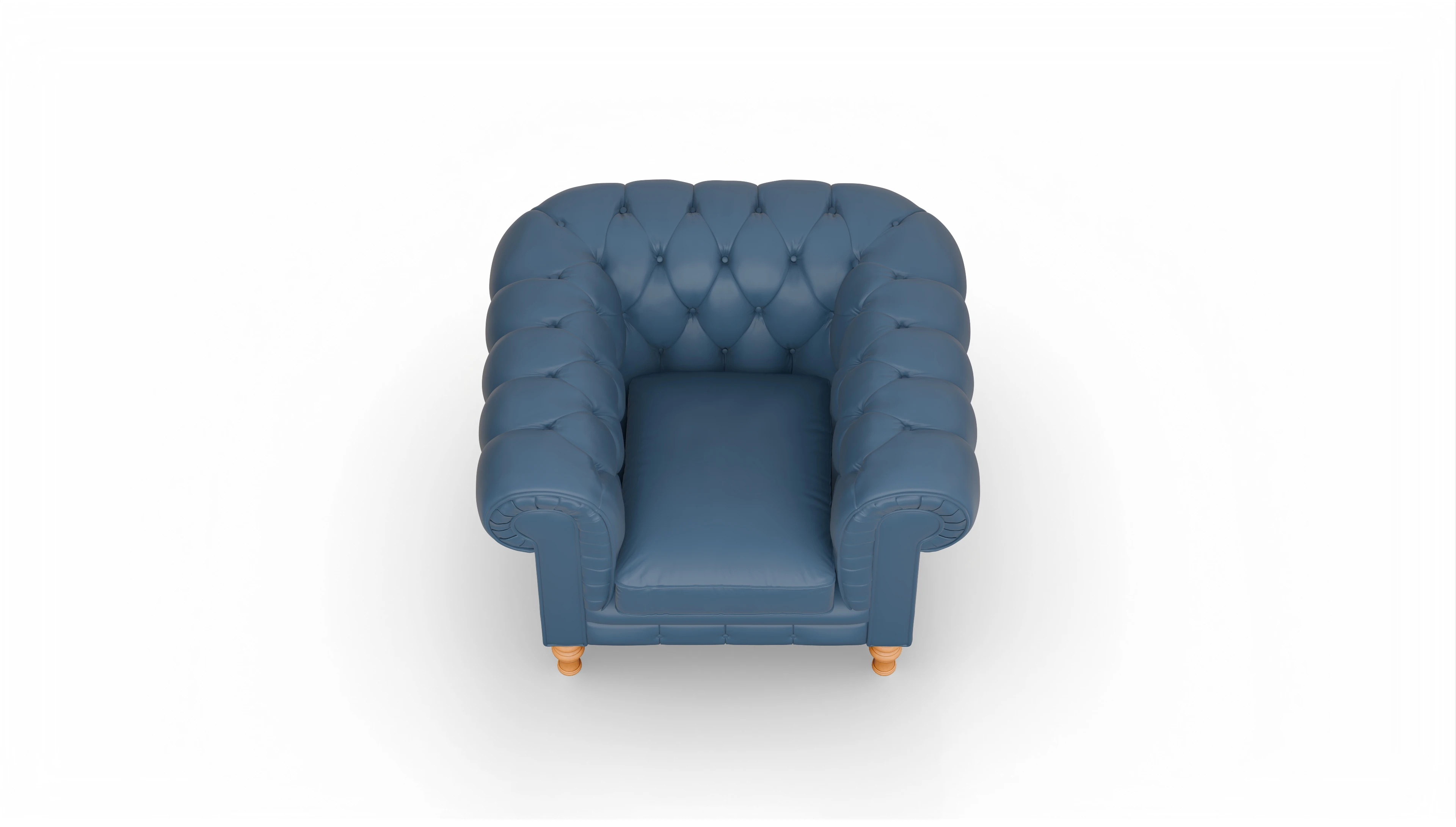 Ansicht des Produktes Countess Sessel in Leder blau