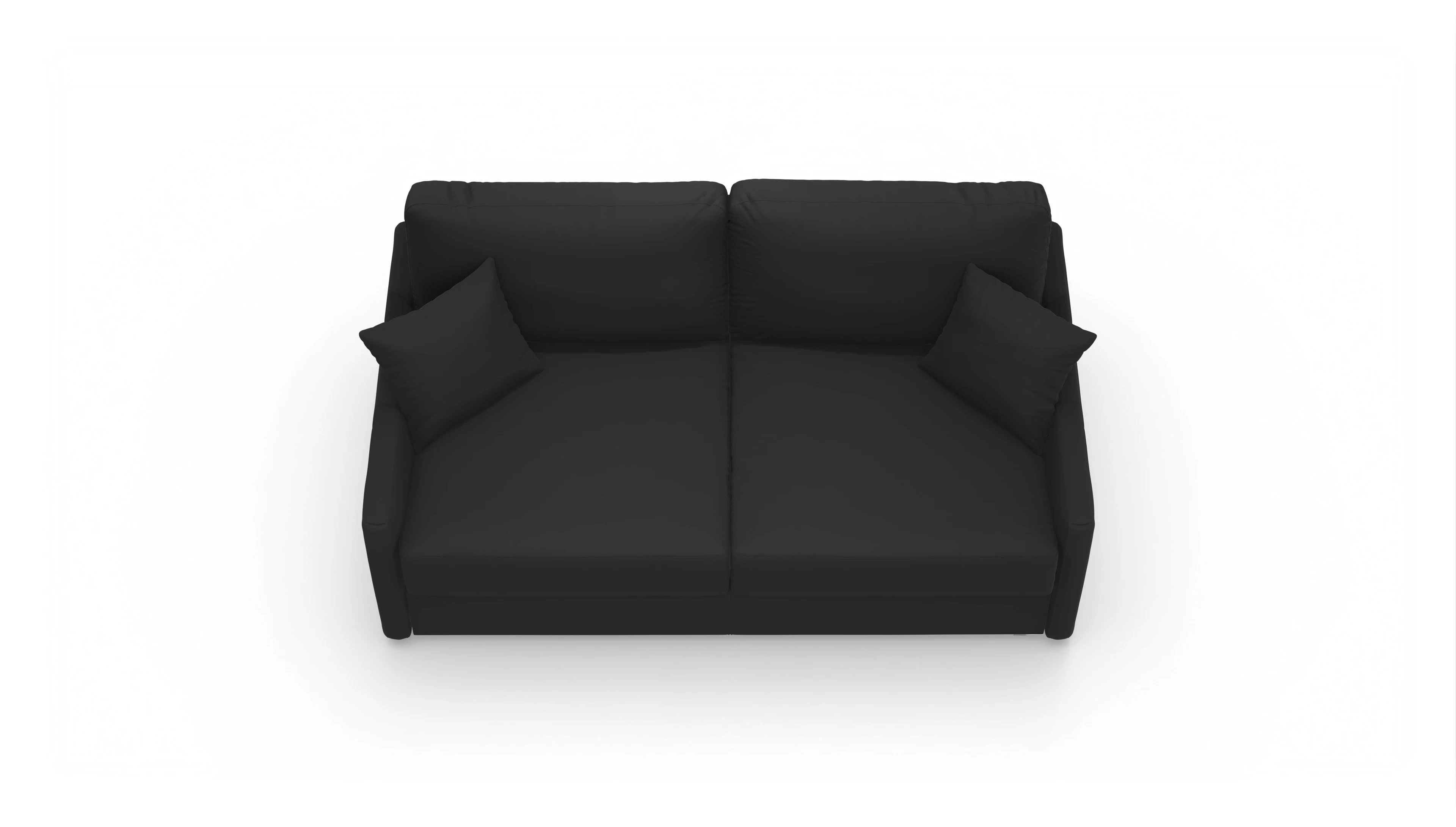 Leder-Schlafsofa Karlstad Ansicht des Produktes Karlstad 3-Sitzer in Leder schwarz