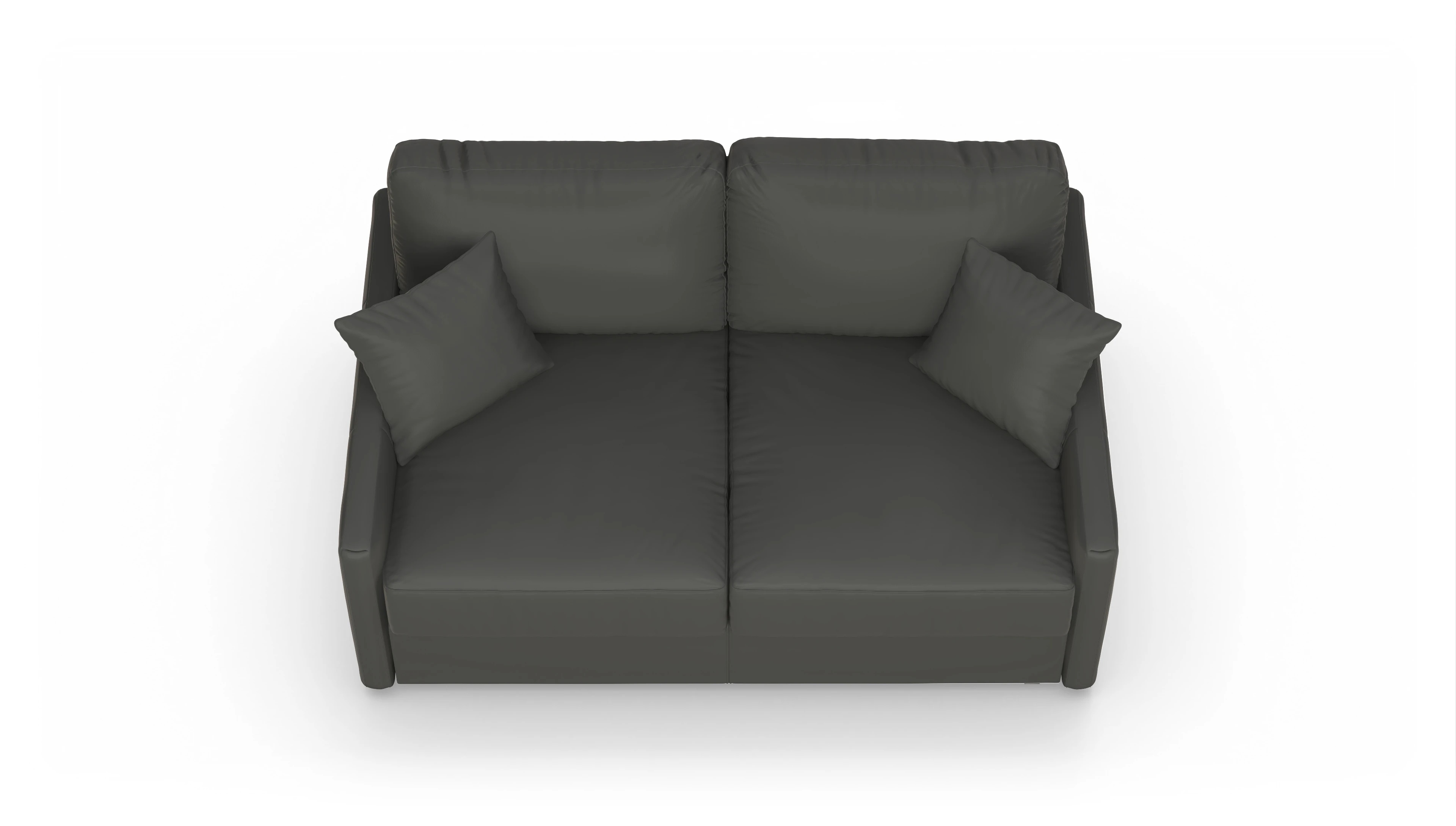 Ansicht des Produktes Karlstad 2-Sitzer in Leder grau