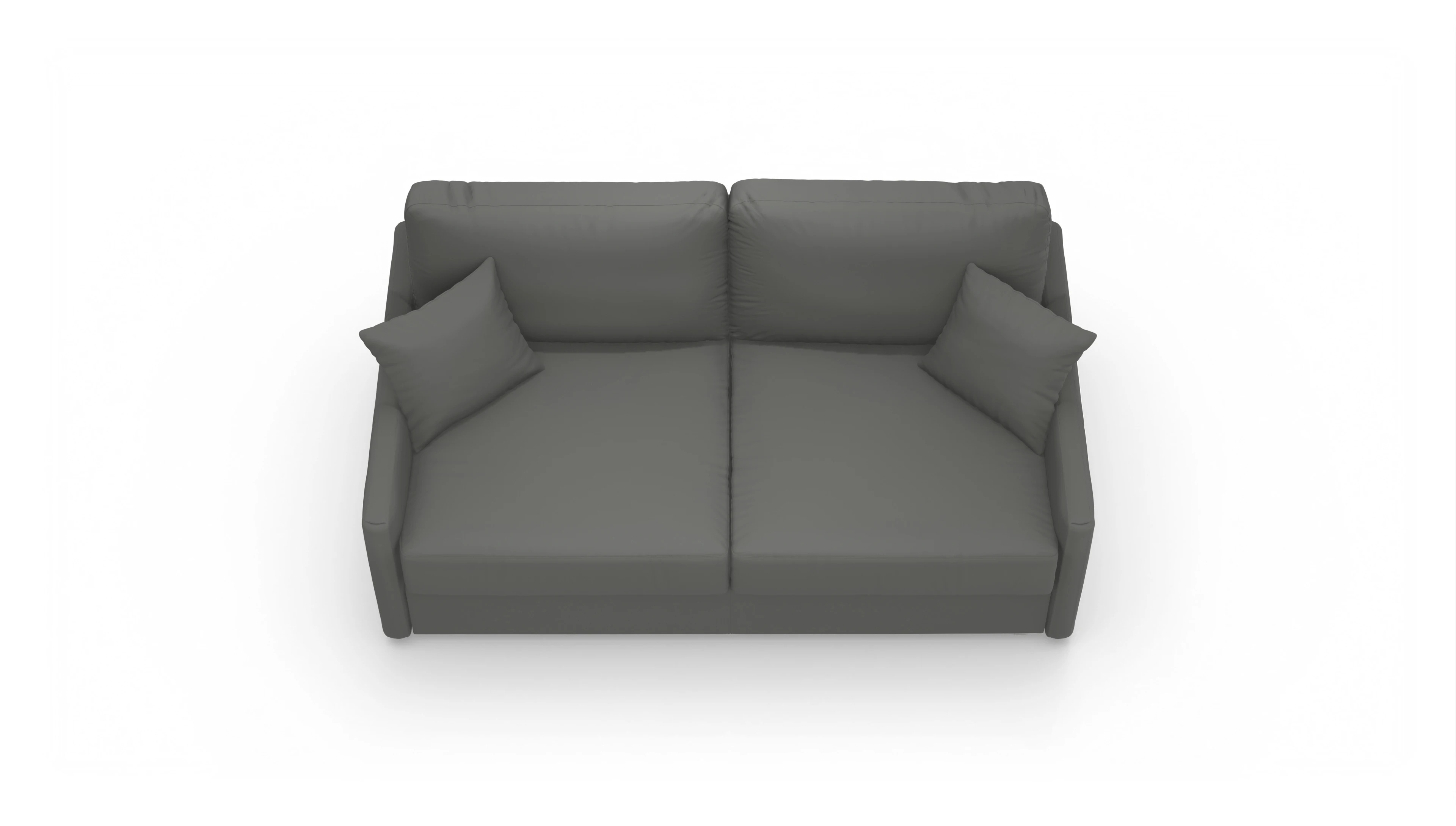 Leder-Schlafsofa Karlstad Ansicht des Produktes Karlstad 3-Sitzer in Leder grau