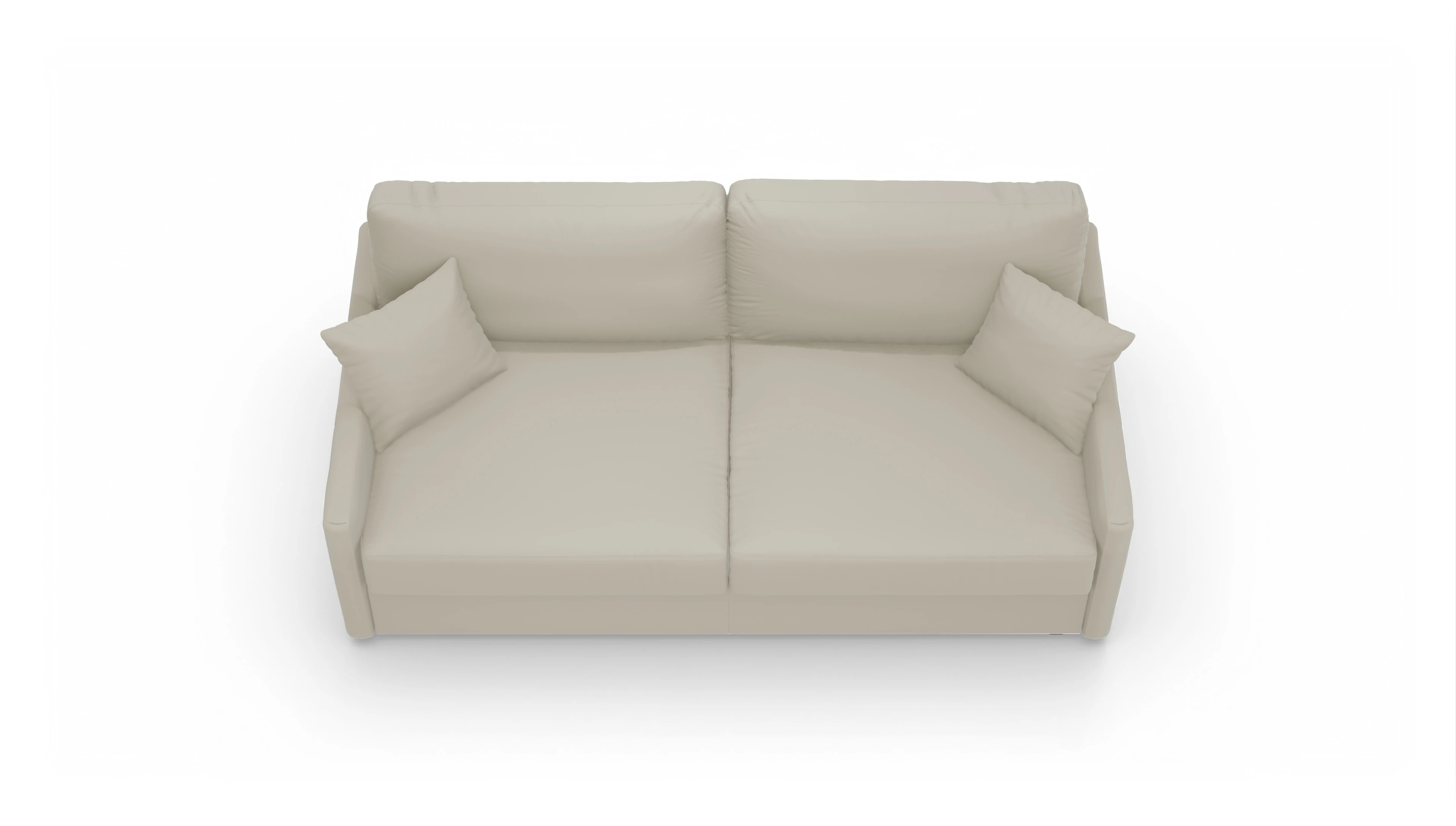 Leder-Schlafsofa Karlstad Ansicht des Produktes Karlstad 4-Sitzer in Leder beige