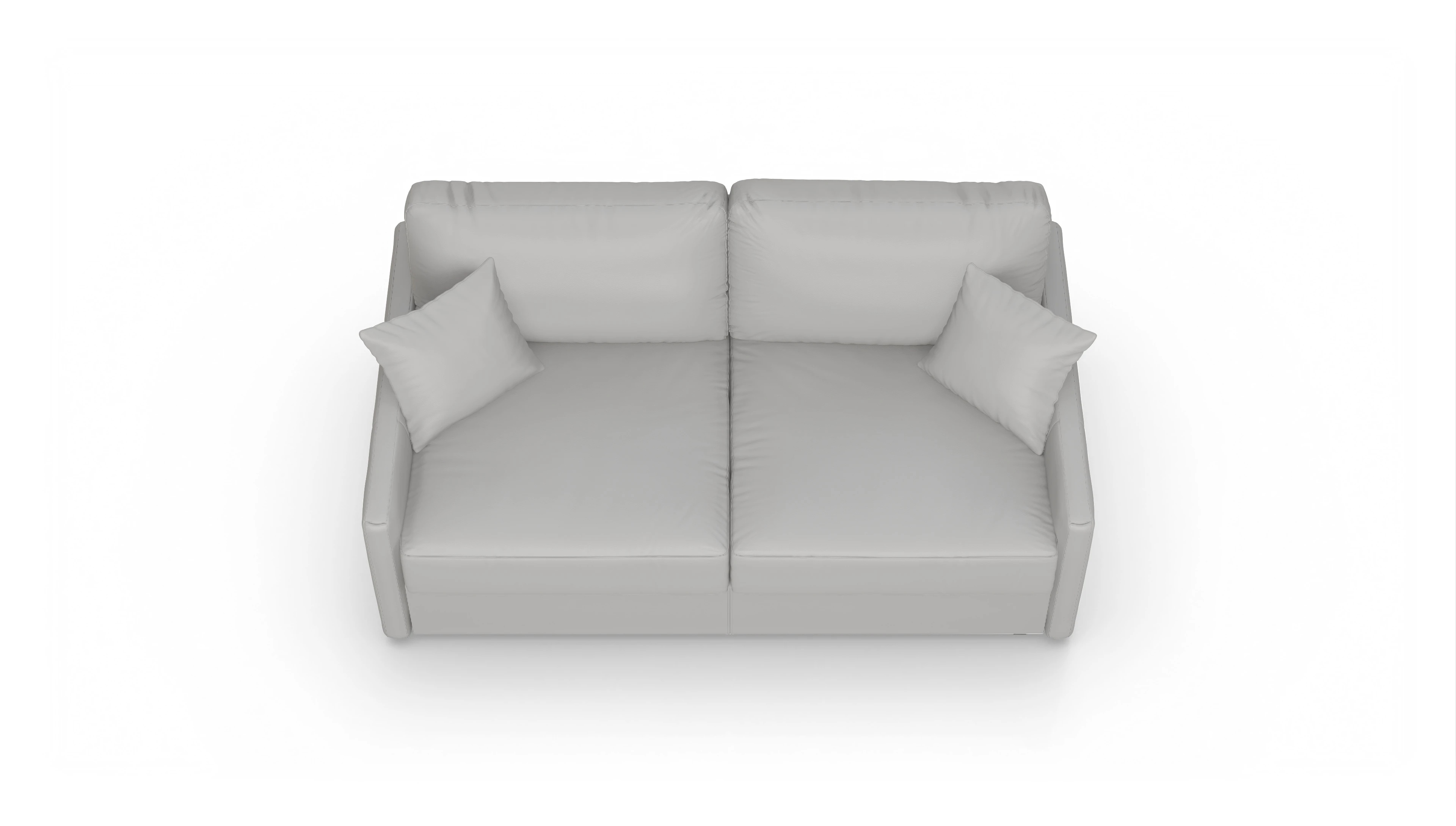 Ansicht des Produktes Karlstad 3-Sitzer in Leder weiß