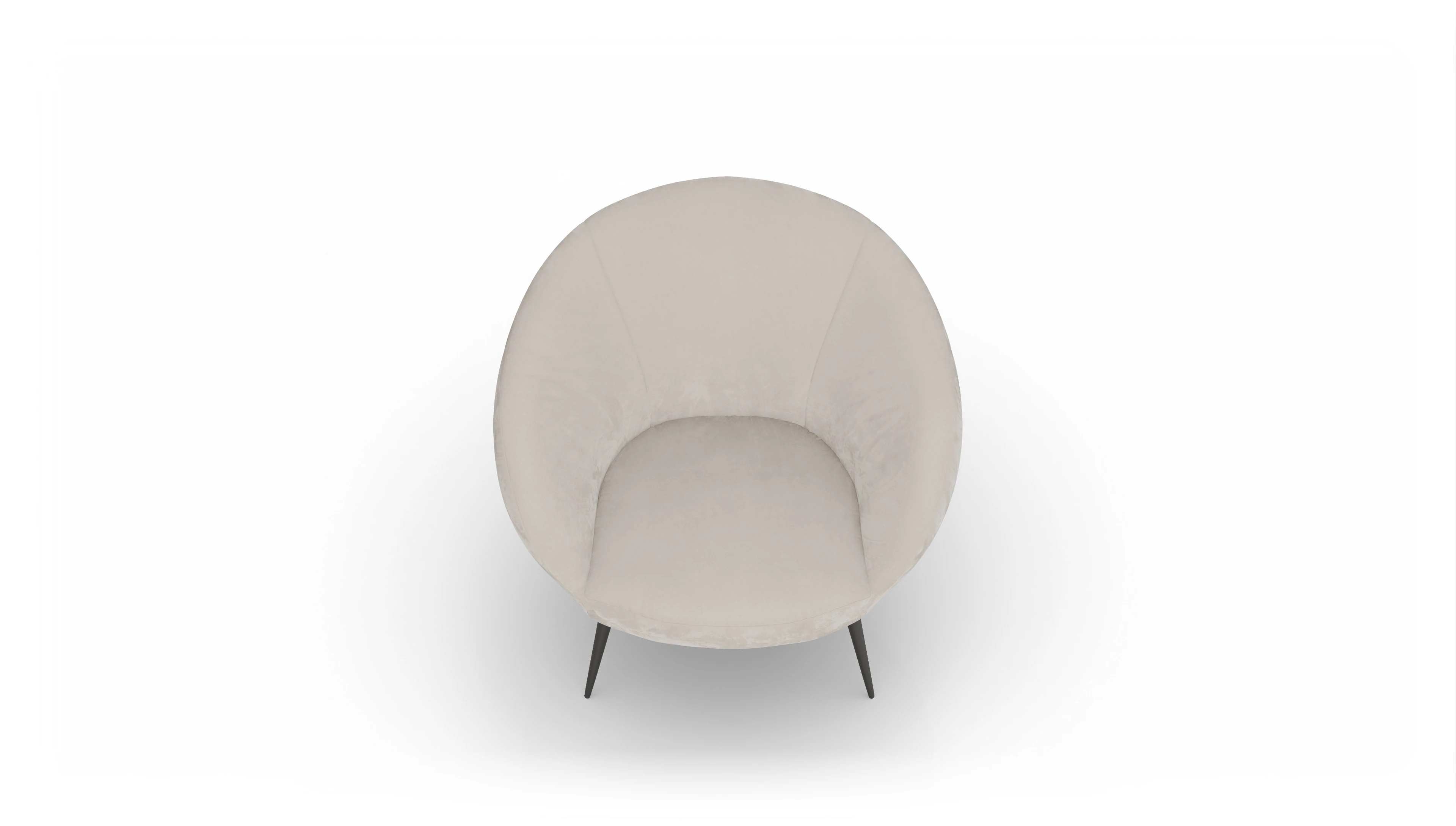 Ansicht des Produktes Noale Sessel in Samt weiß