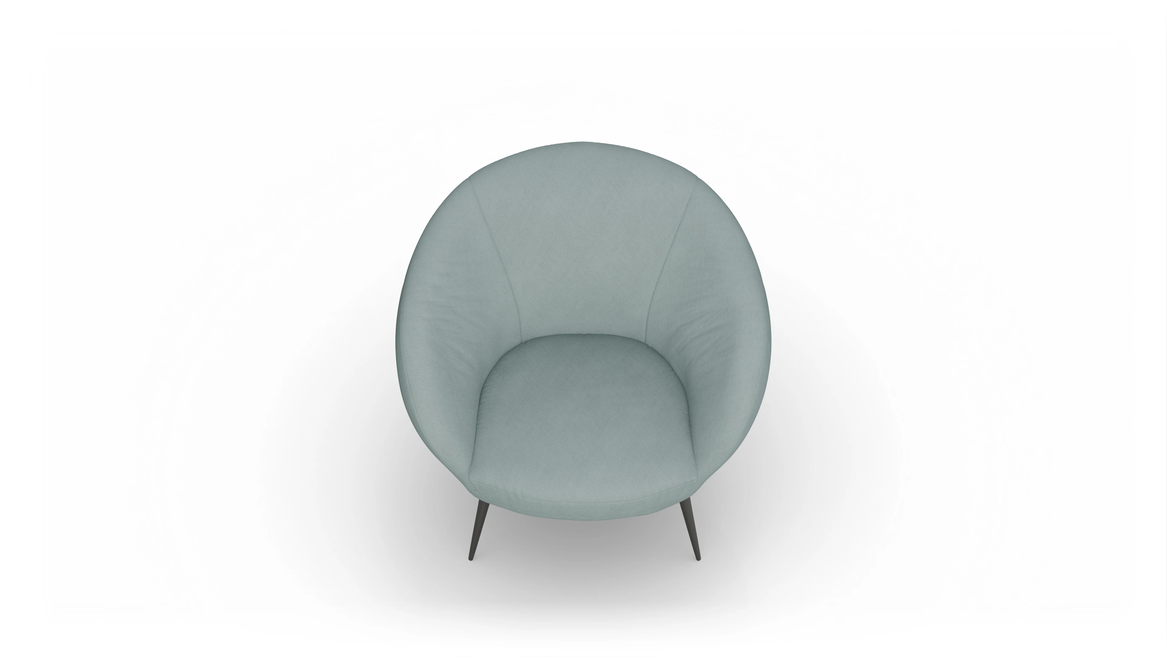 Ansicht des Produktes Noale Sessel in Stoff blau