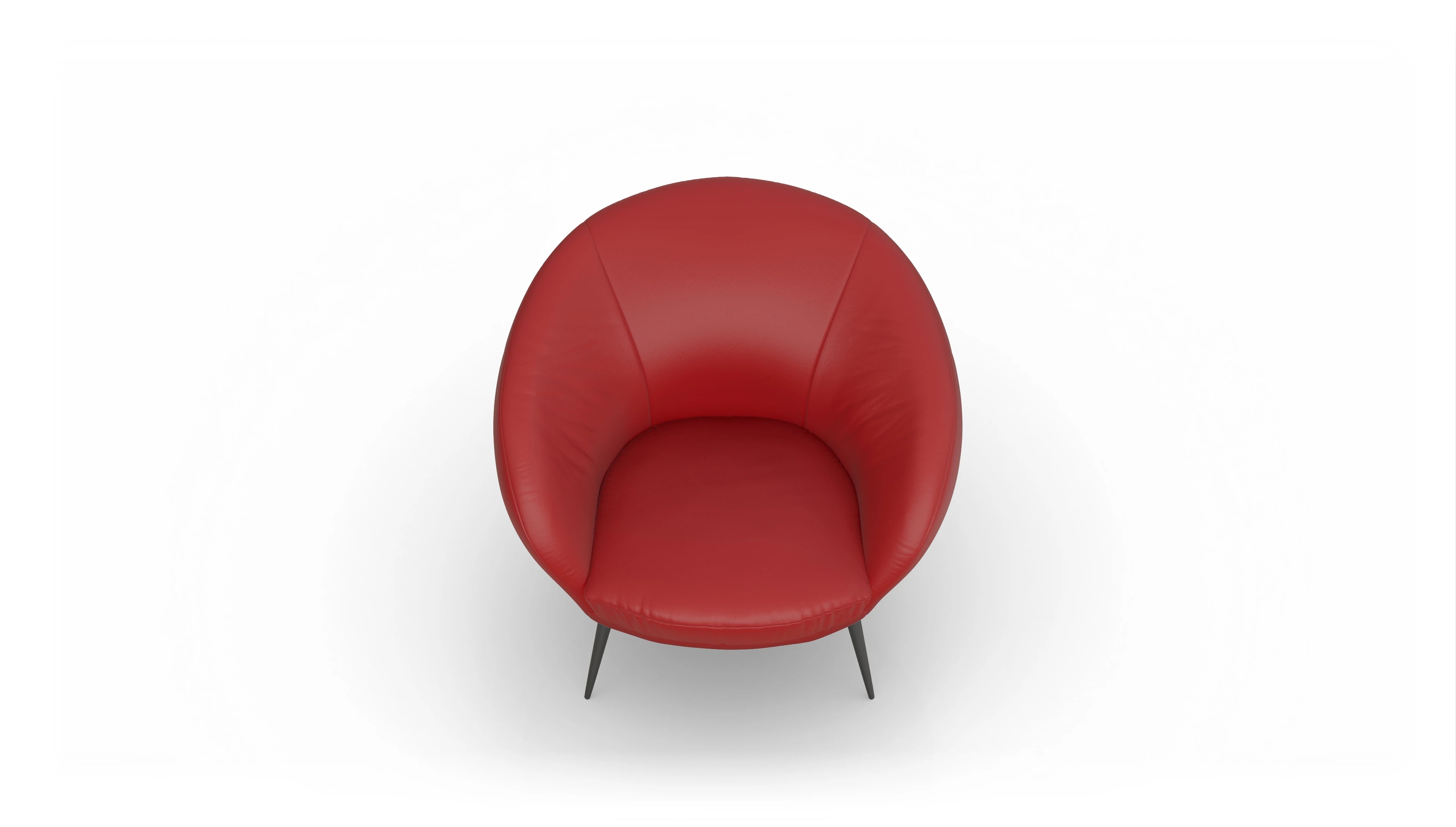 Ansicht des Produktes Noale Sessel in Leder rot