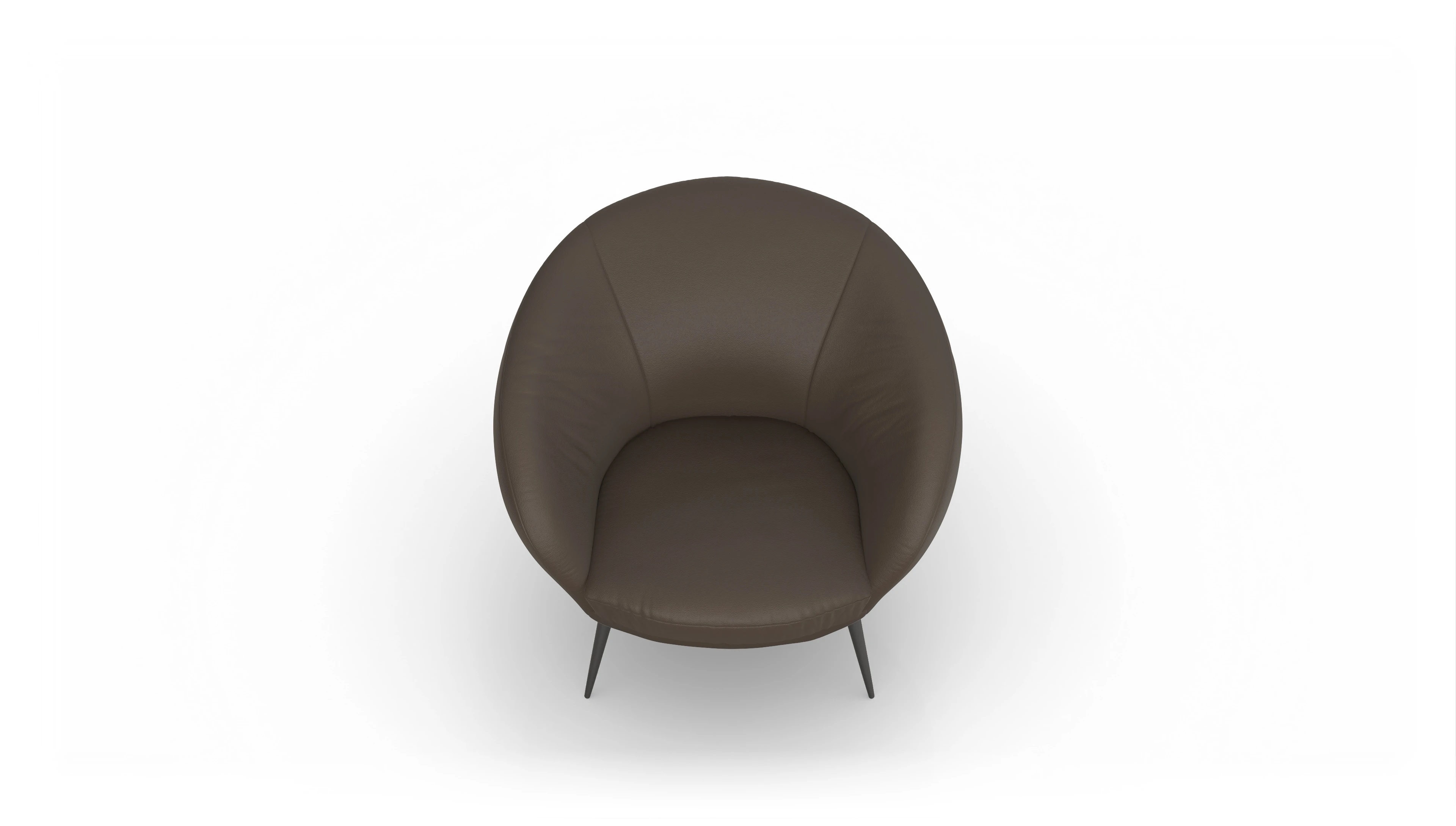 Ansicht des Produktes Noale Sessel in Leder braun