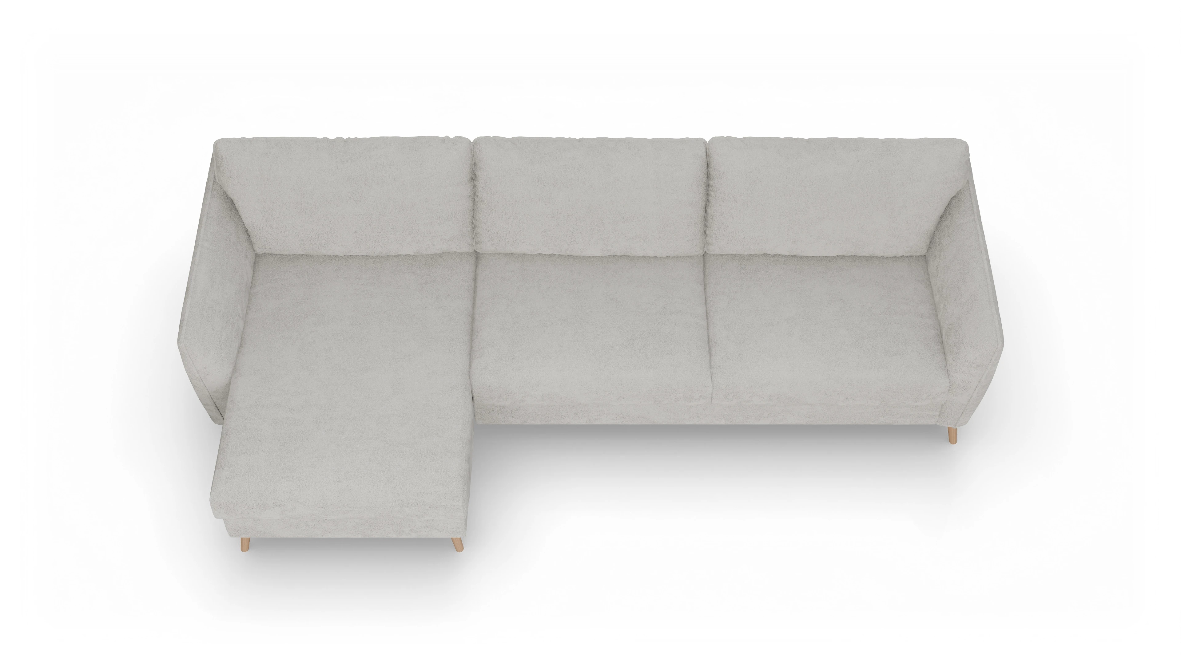 Ansicht des Produktes Eriksen Sofa mit Rec links in Stoff weiß