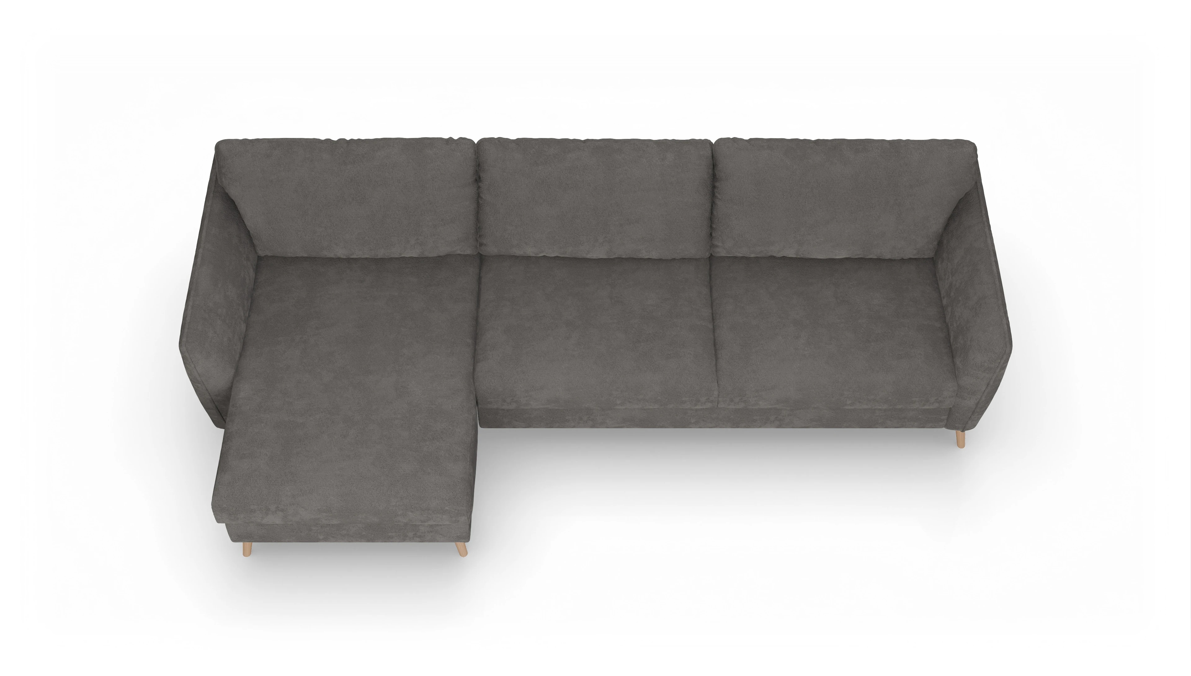 Ansicht des Produktes Eriksen Sofa mit Rec links in Stoff grau