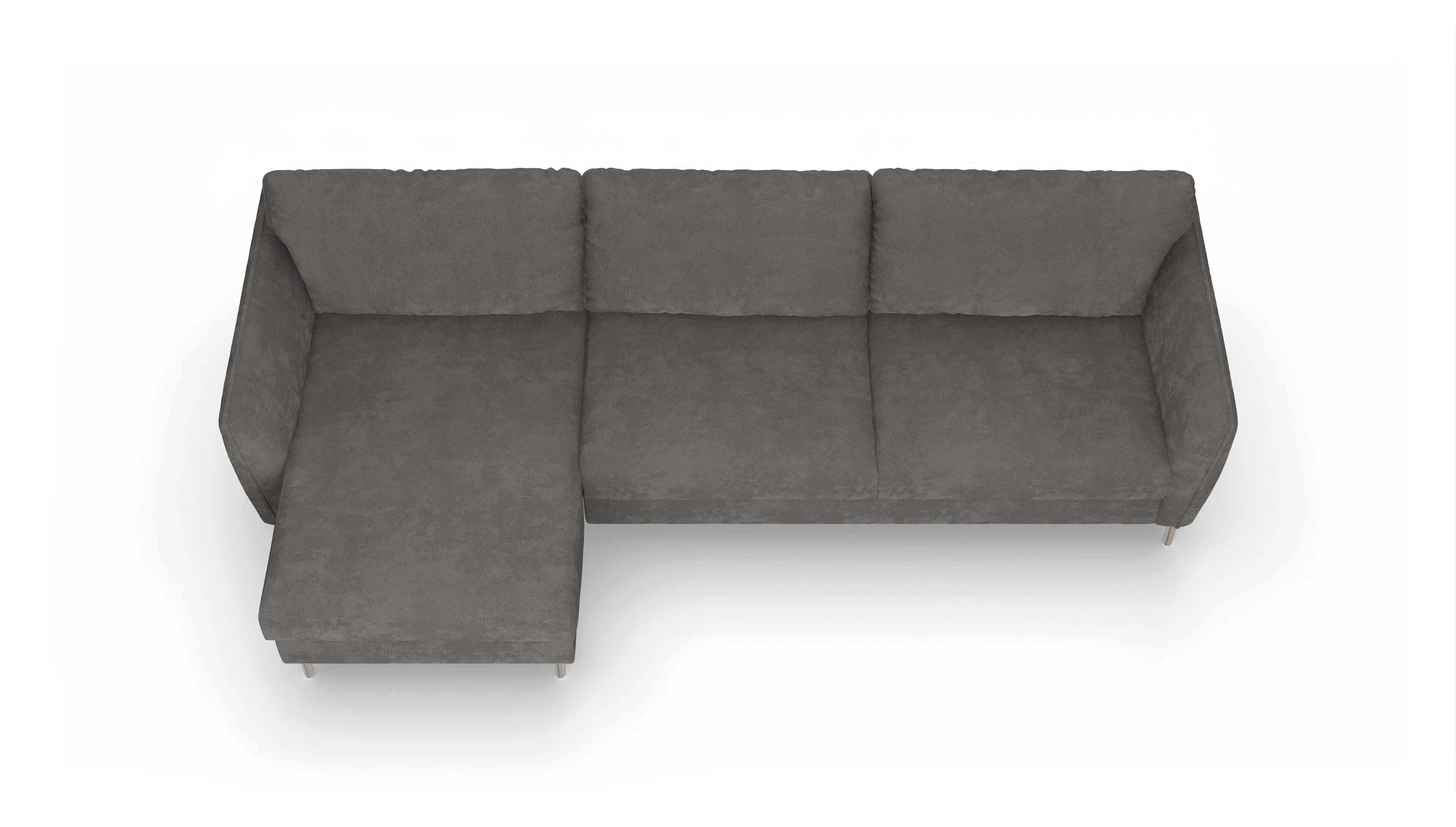 Ansicht des Produktes Eriksen Sofa mit Rec links in Stoff grau