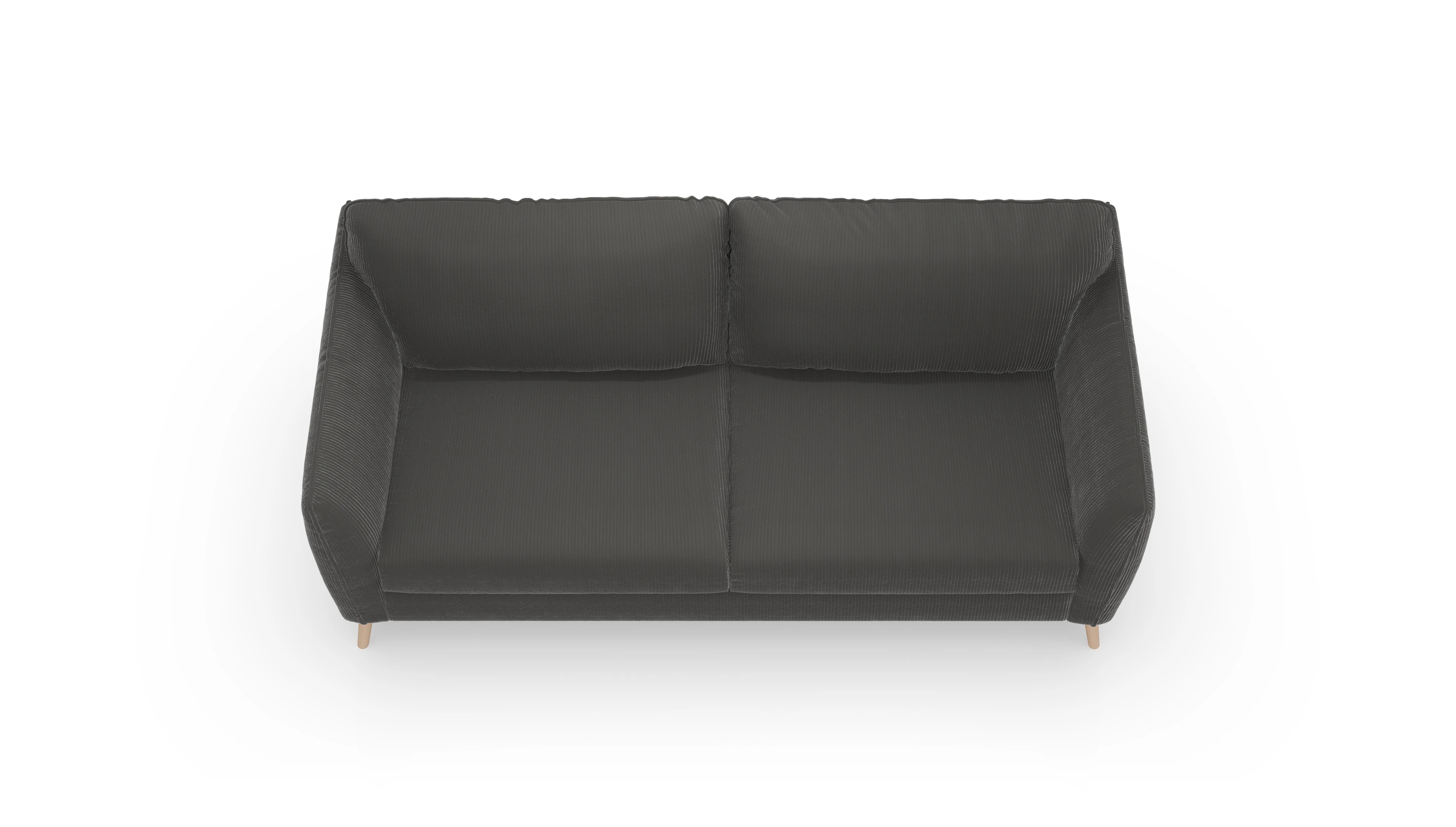Schlafsofa Eriksen Ansicht des Produktes Eriksen 4-Sitzer in Cord grau