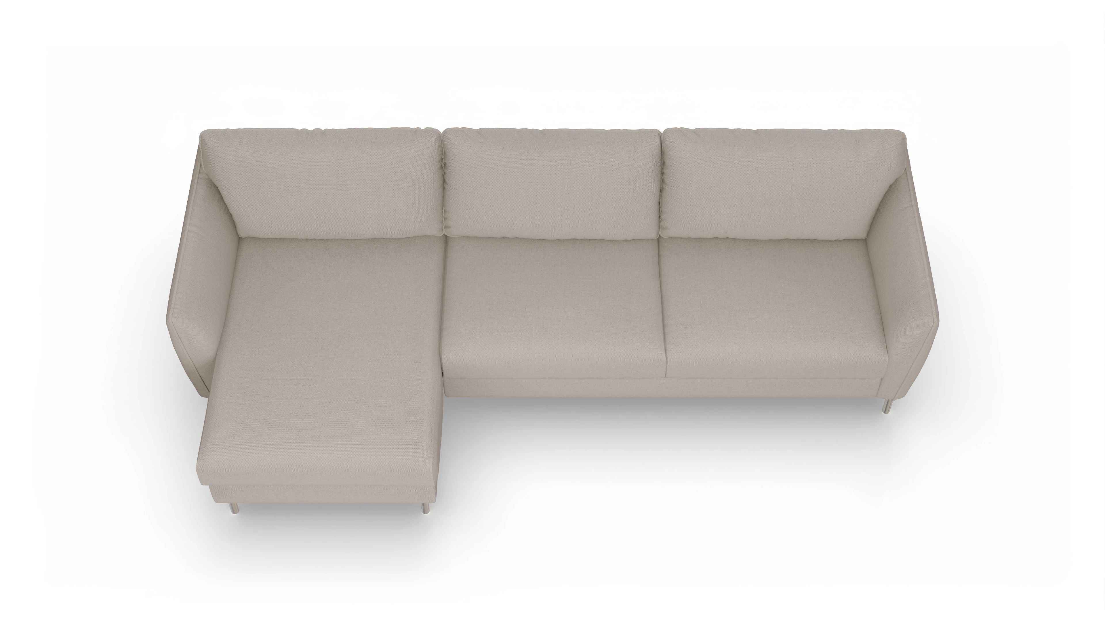 Ansicht des Produktes Eriksen Sofa mit Rec links in Stoff beige