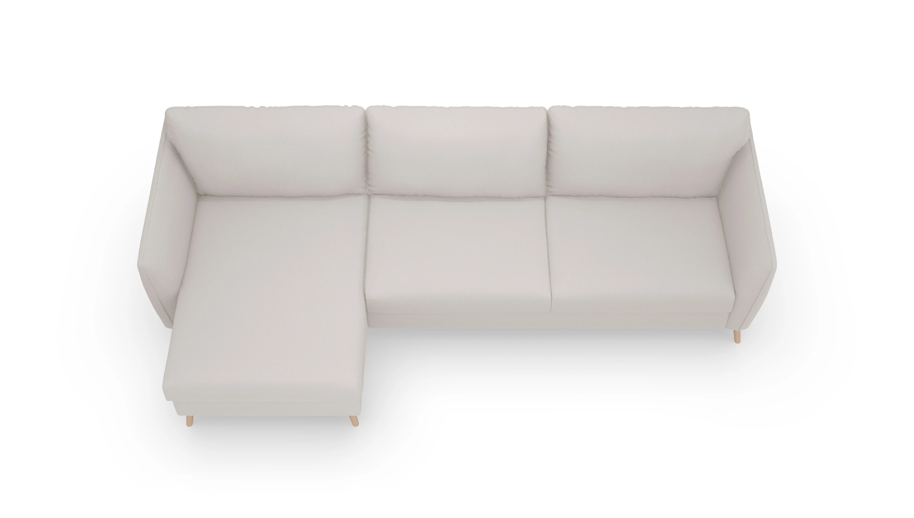 Ansicht des Produktes Eriksen Sofa mit Rec links in Stoff beige