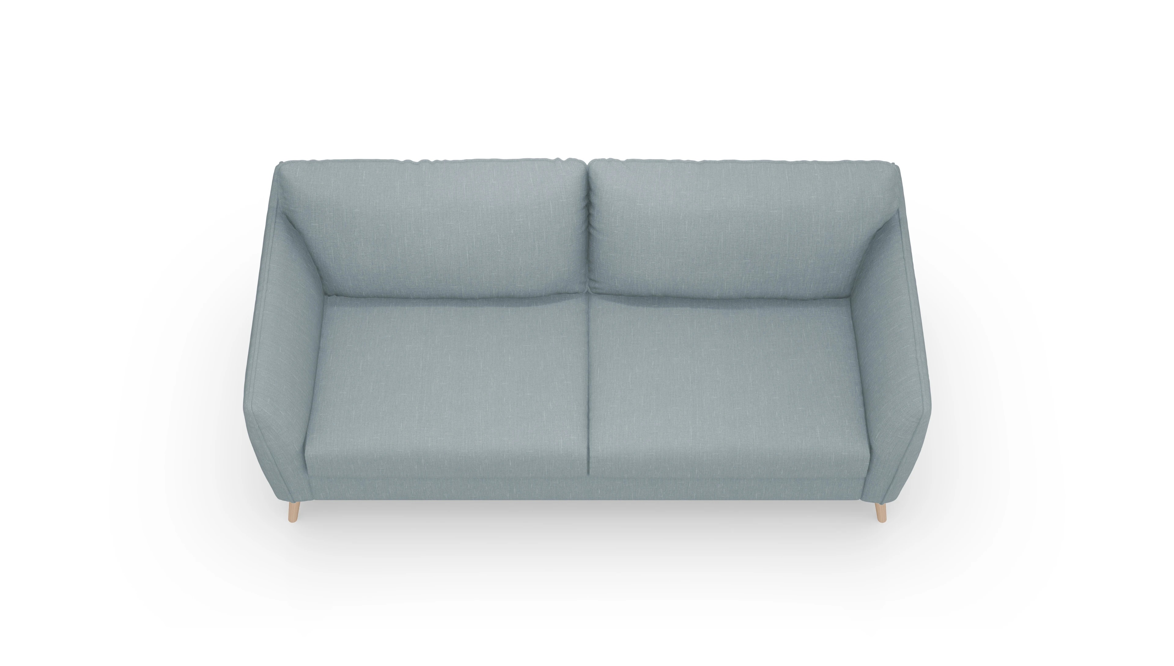 Schlafsofa Eriksen Ansicht des Produktes Eriksen 4-Sitzer in Stoff blau