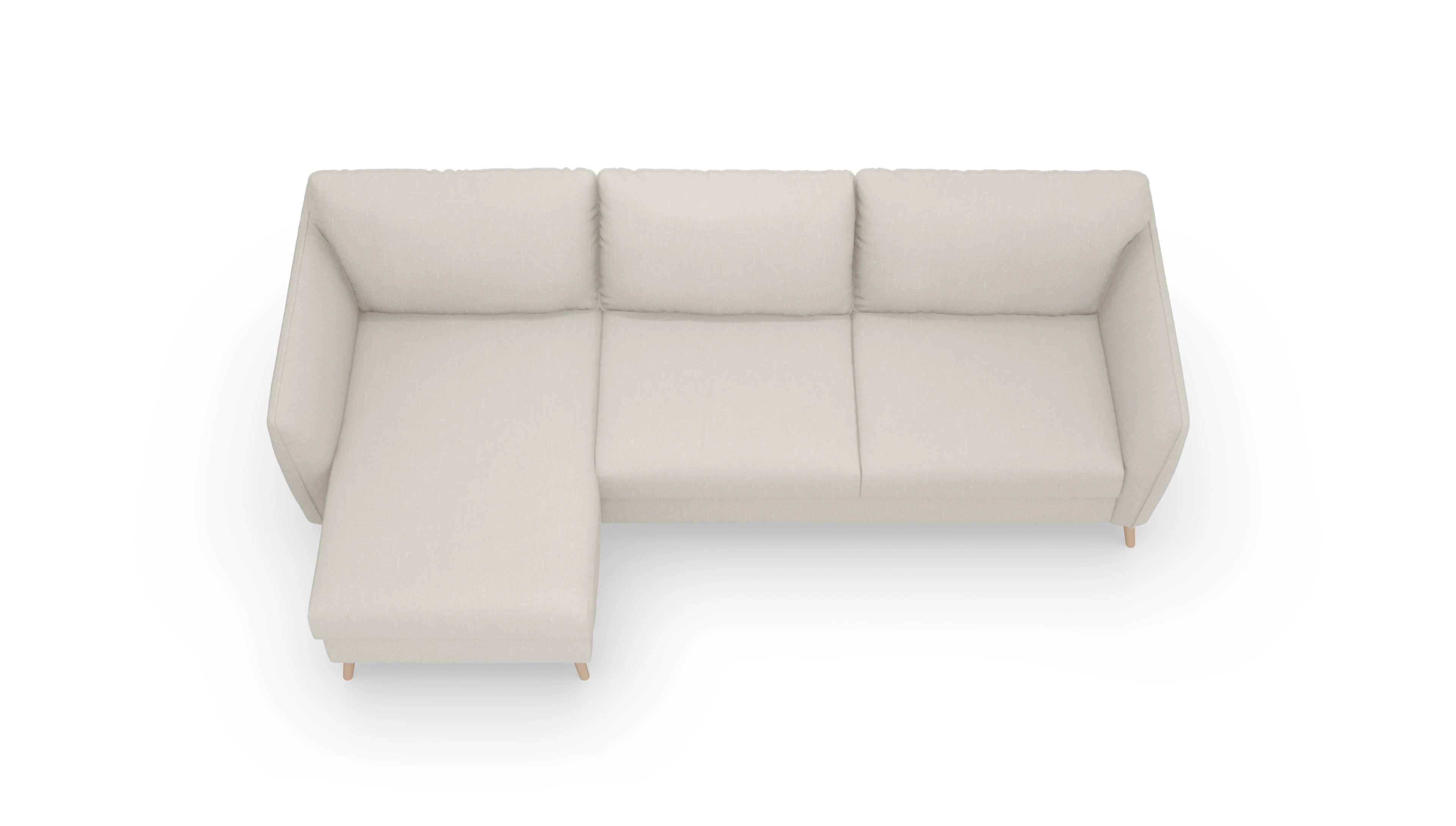Ansicht des Produktes Eriksen Sofa mit Rec links in Stoff beige