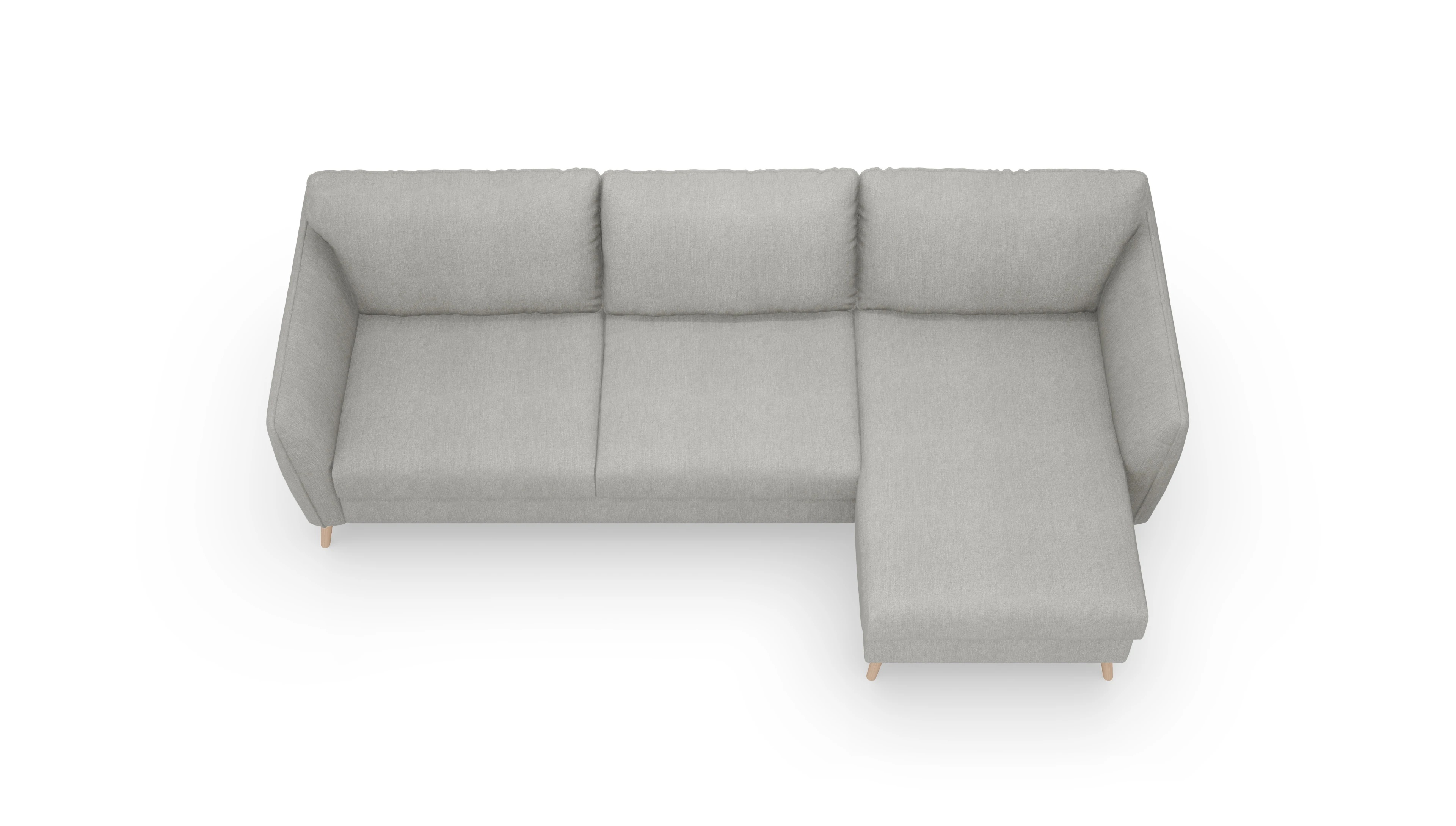 Ansicht des Produktes Eriksen Sofa mit Rec rechts in Stoff beige