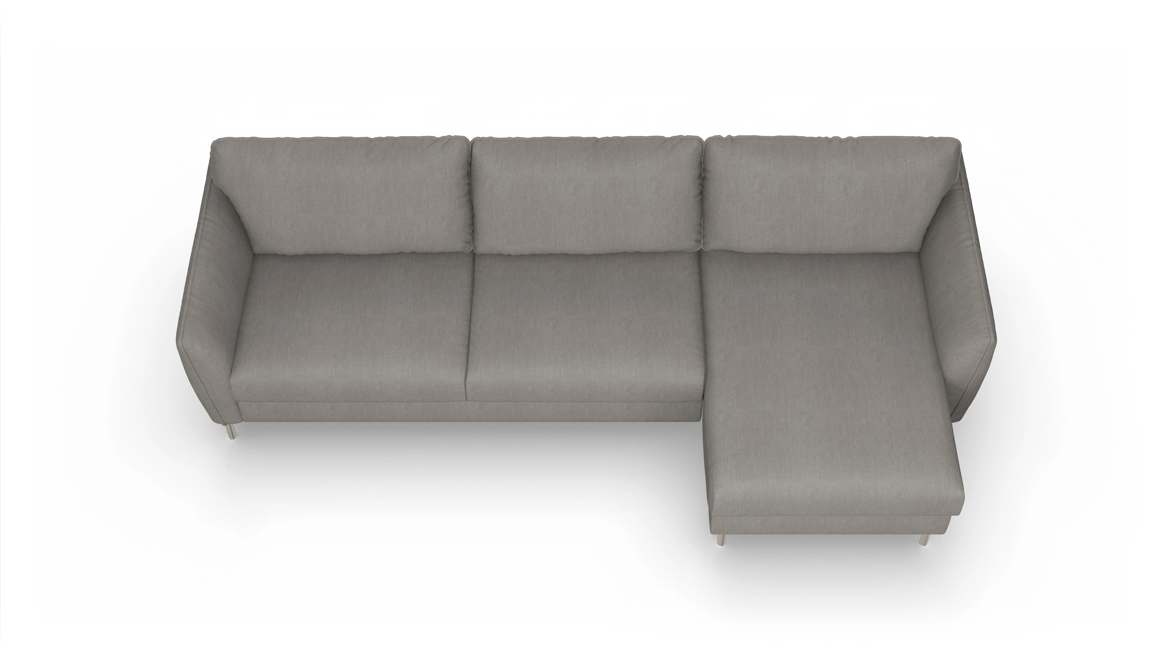 Schlafsofa Eriksen Ansicht des Produktes Eriksen Sofa mit Rec rechts in Stoff beige