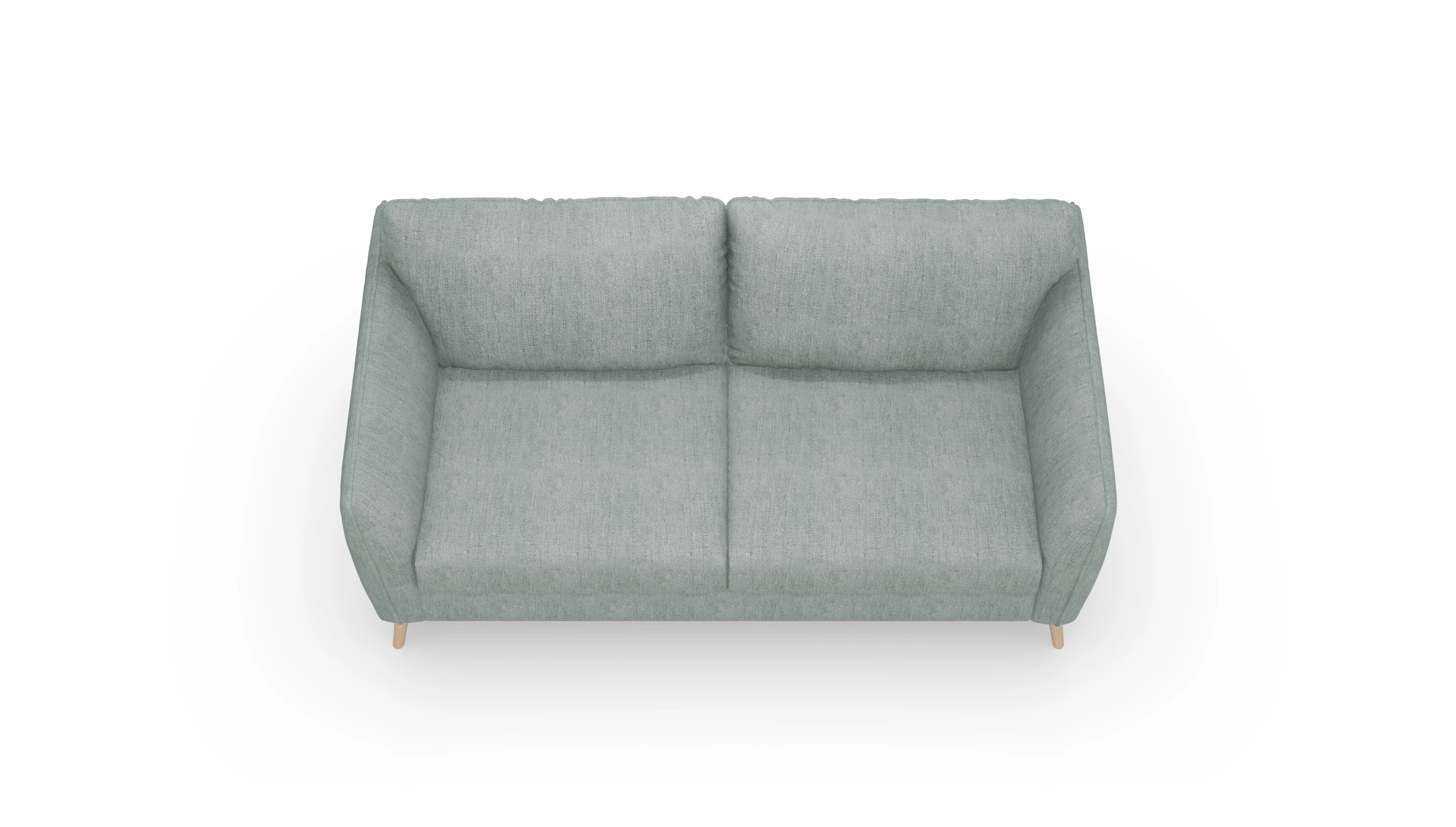 Schlafsofa Eriksen Ansicht des Produktes Eriksen 3-Sitzer in Stoff grün