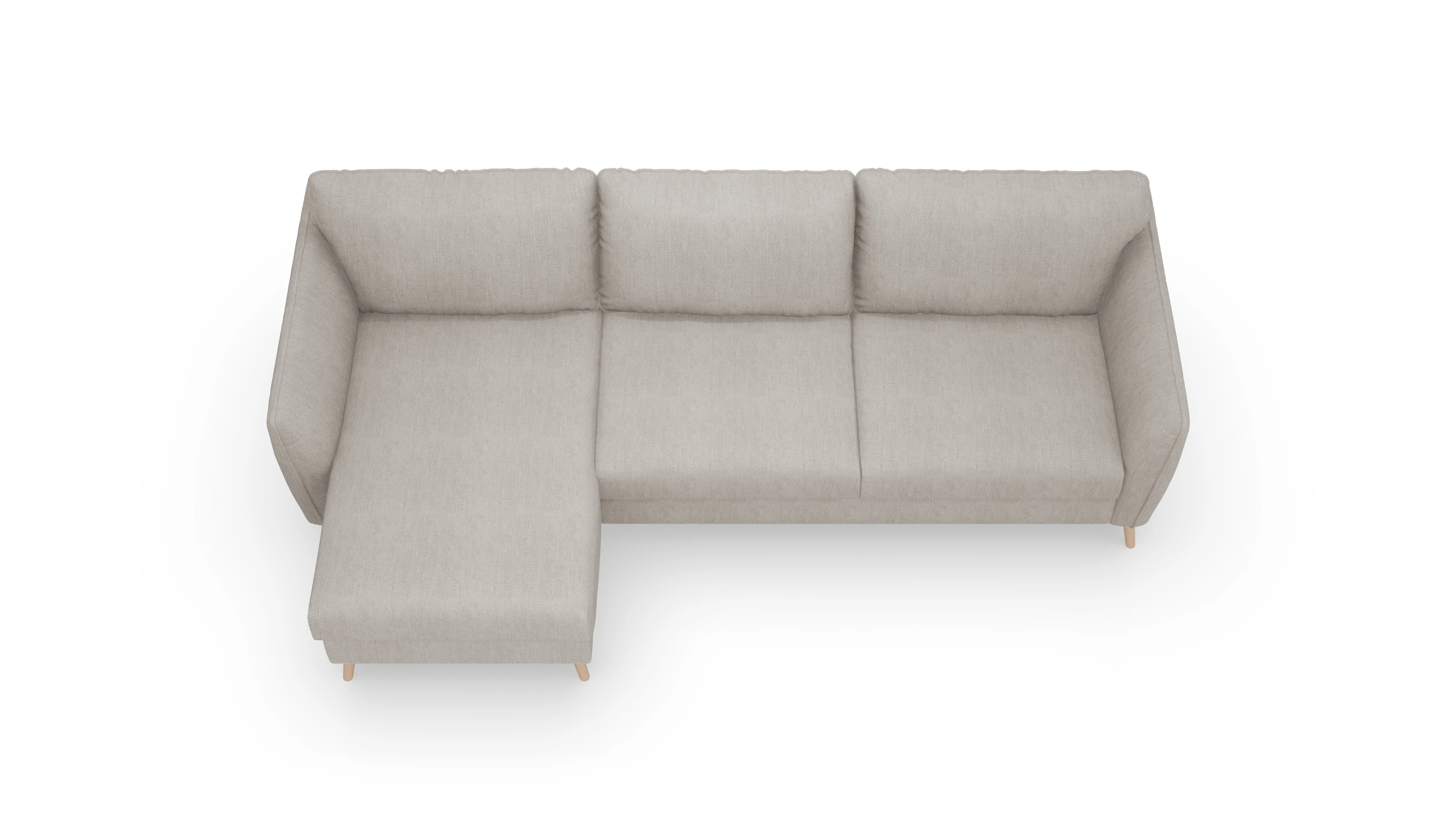 Ansicht des Produktes Eriksen Sofa mit Rec links in Stoff beige