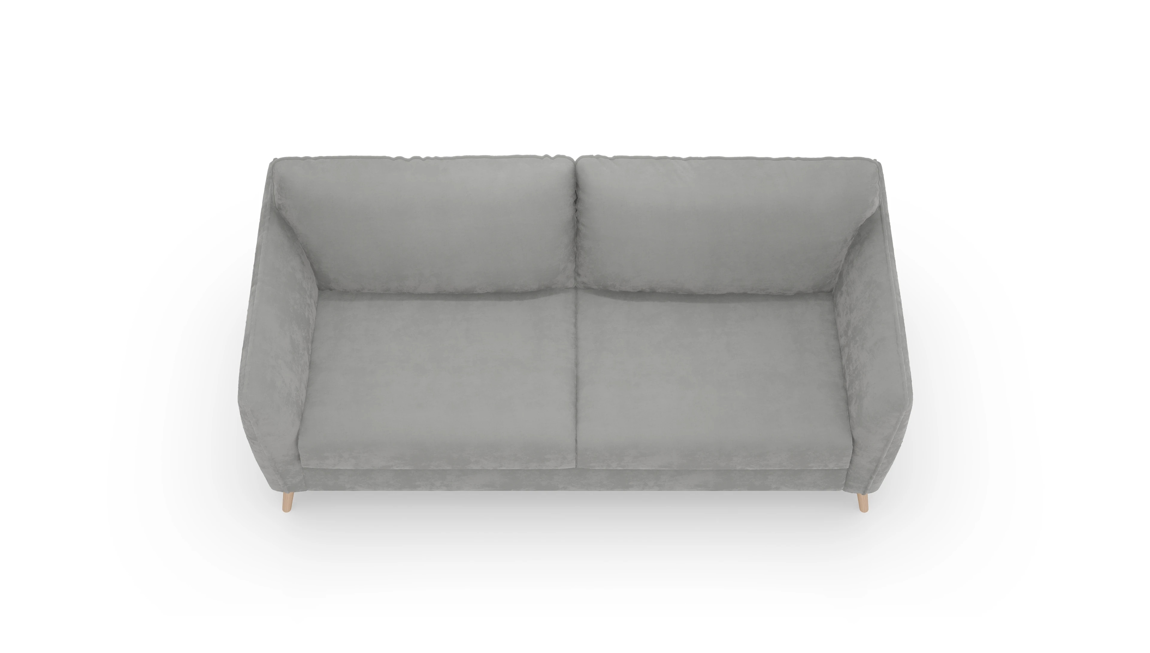Schlafsofa Eriksen Ansicht des Produktes Eriksen 4-Sitzer in Samt grau