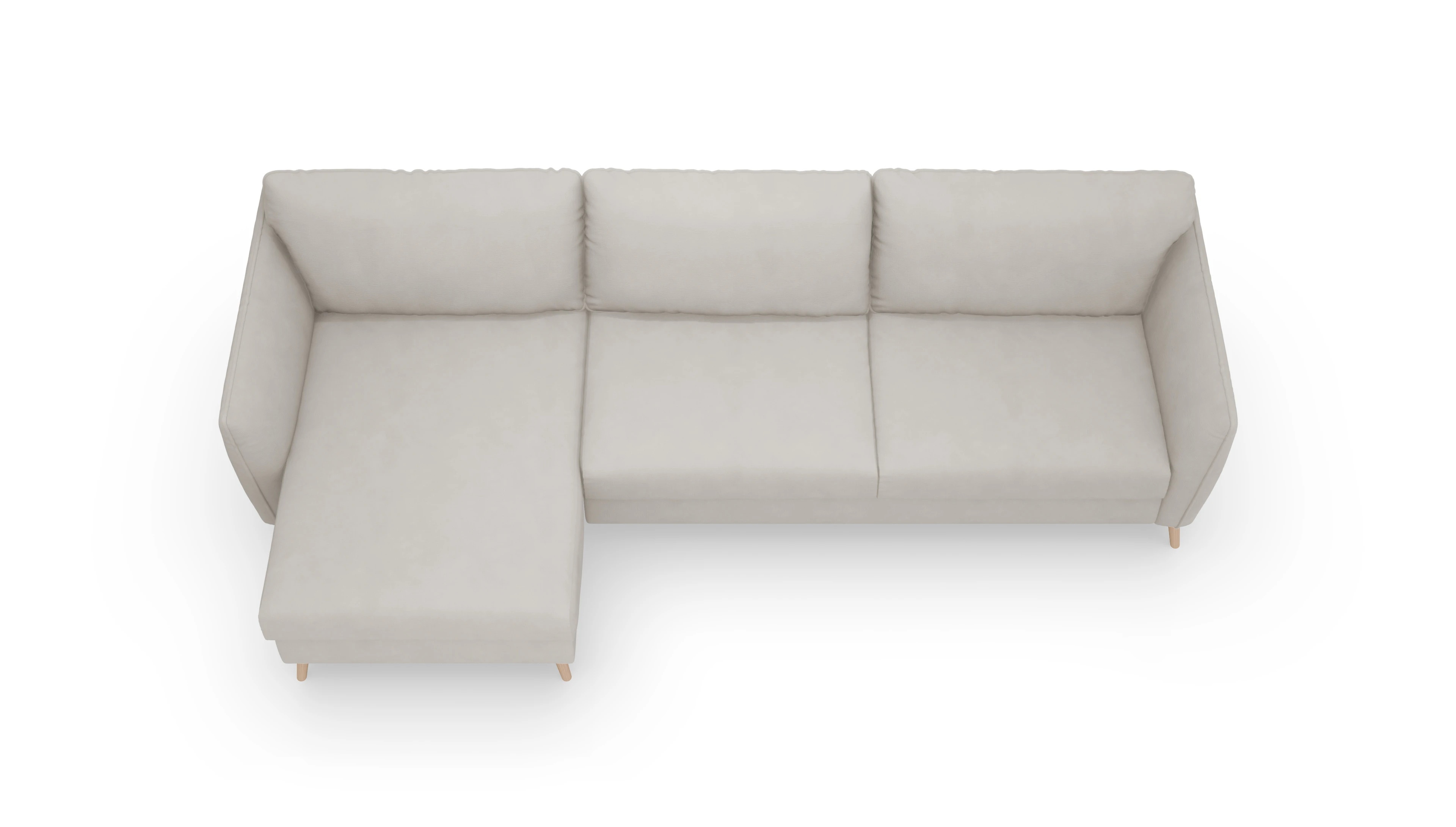 Ansicht des Produktes Eriksen Sofa mit Rec links in Stoff grau