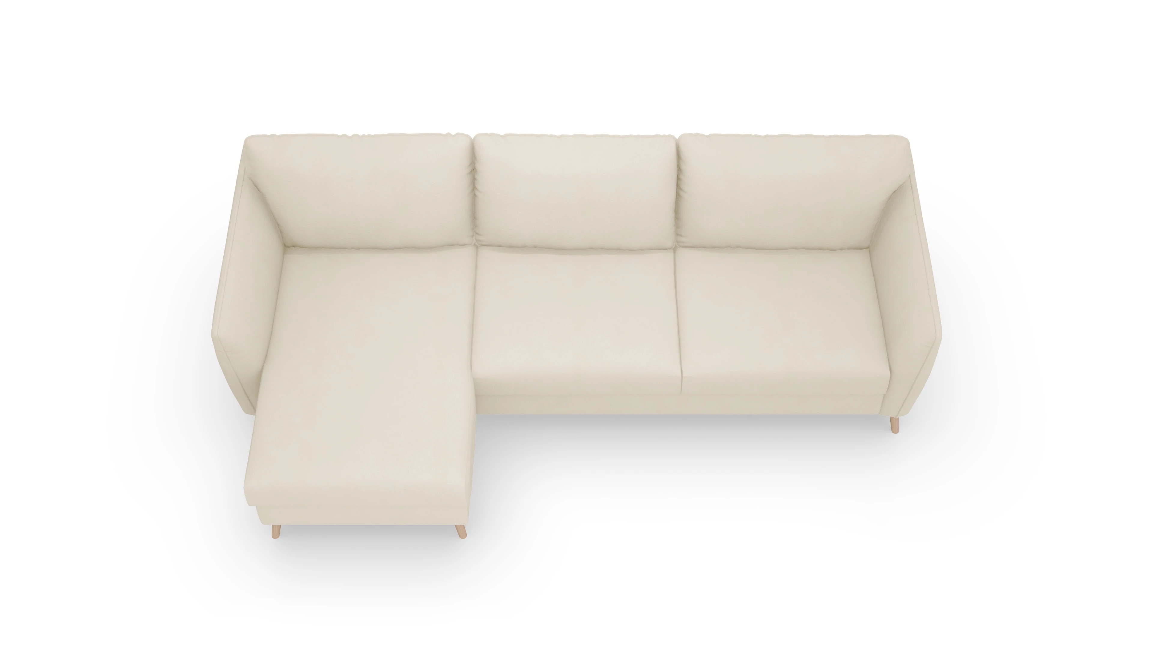 Ansicht des Produktes Eriksen Sofa mit Rec links in Stoff beige