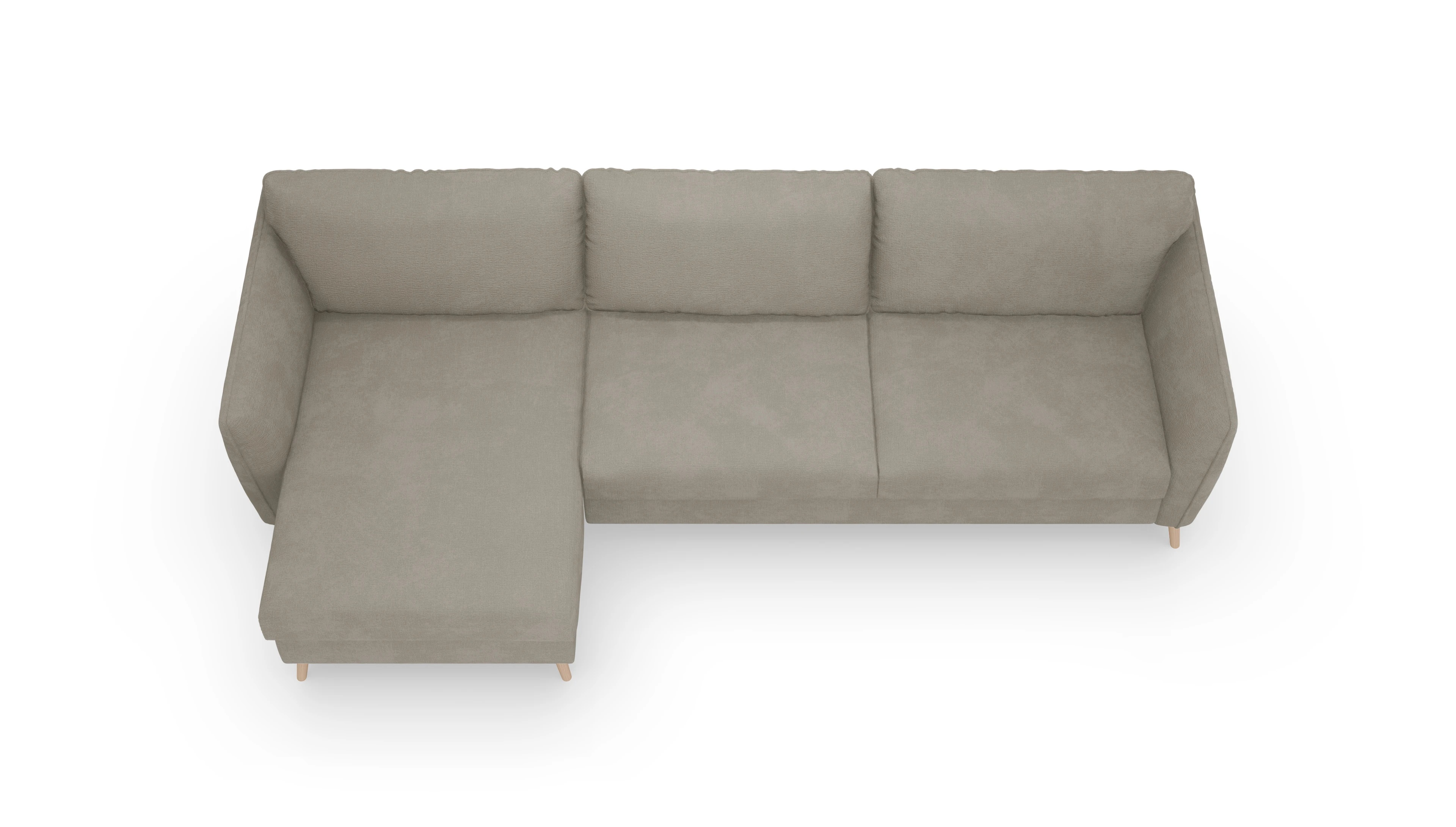 Ansicht des Produktes Eriksen Sofa mit Rec links in Stoff beige