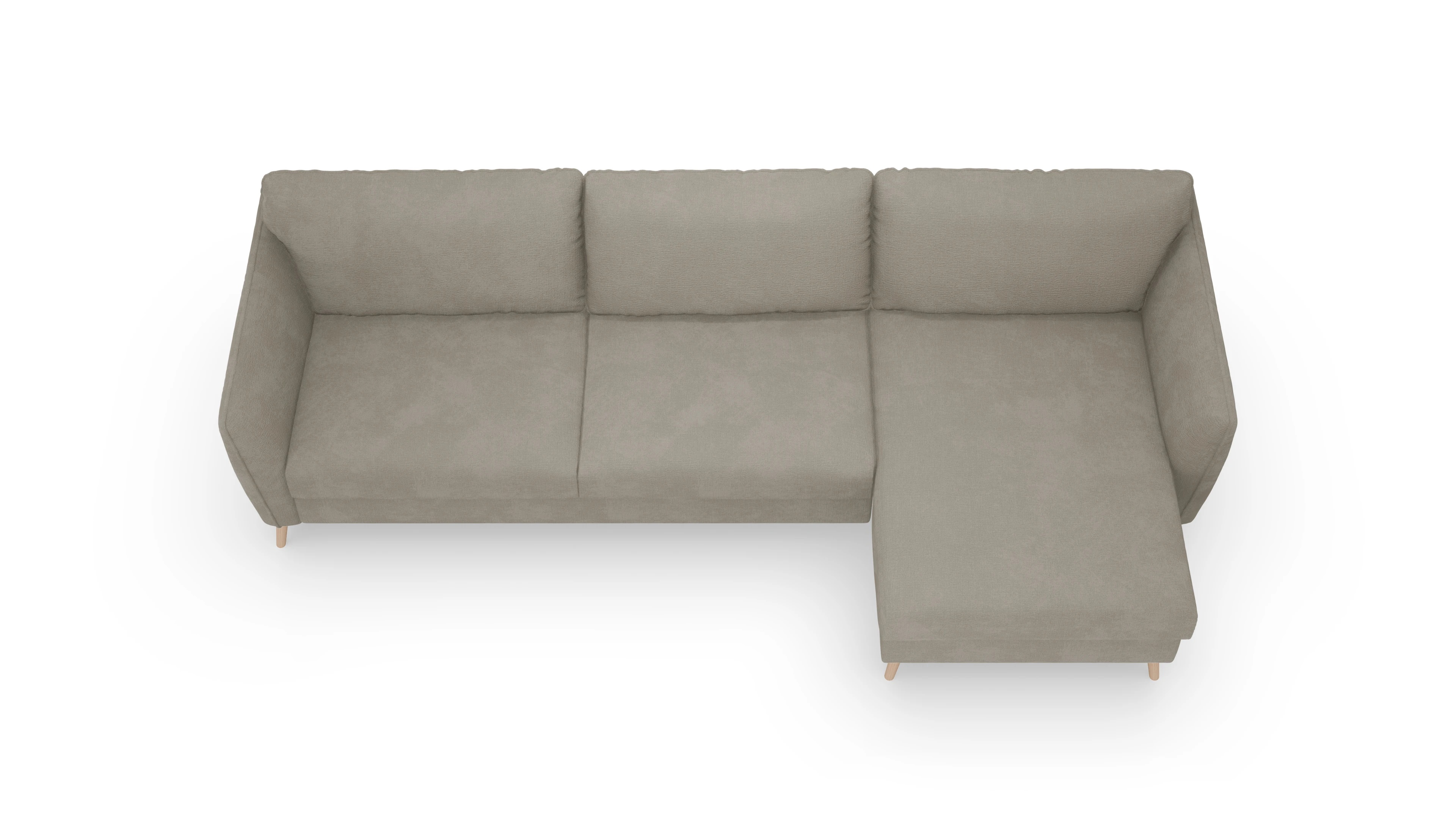 Ansicht des Produktes Eriksen Sofa mit Rec rechts in Stoff beige